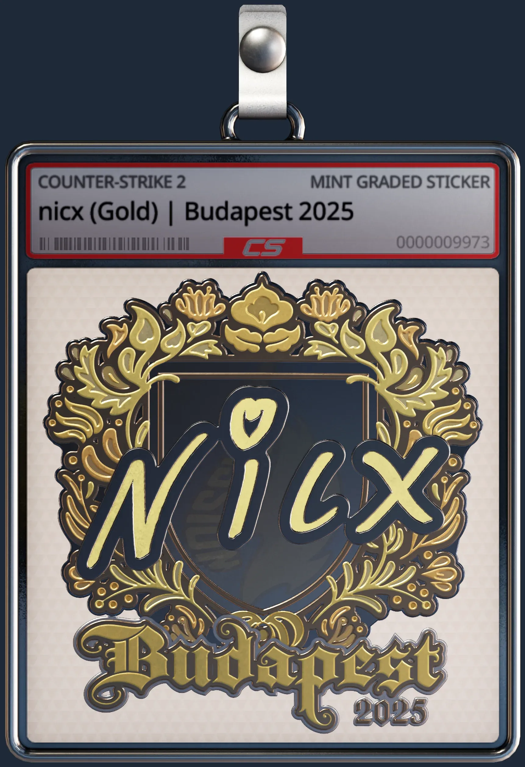 Sticker | nicx (Gold) | Budapest 2025