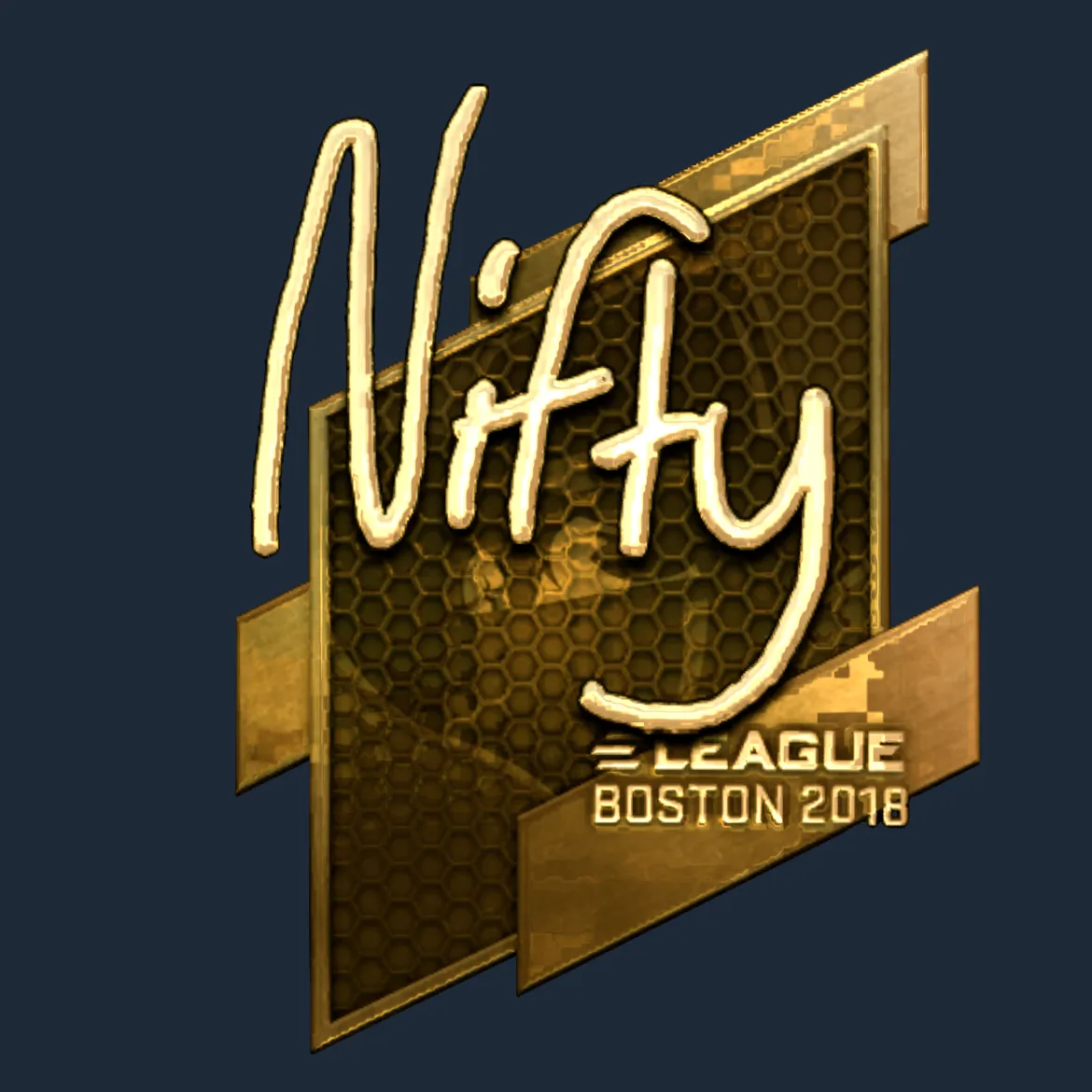 Sticker | Nifty (Gold) | Boston 2018