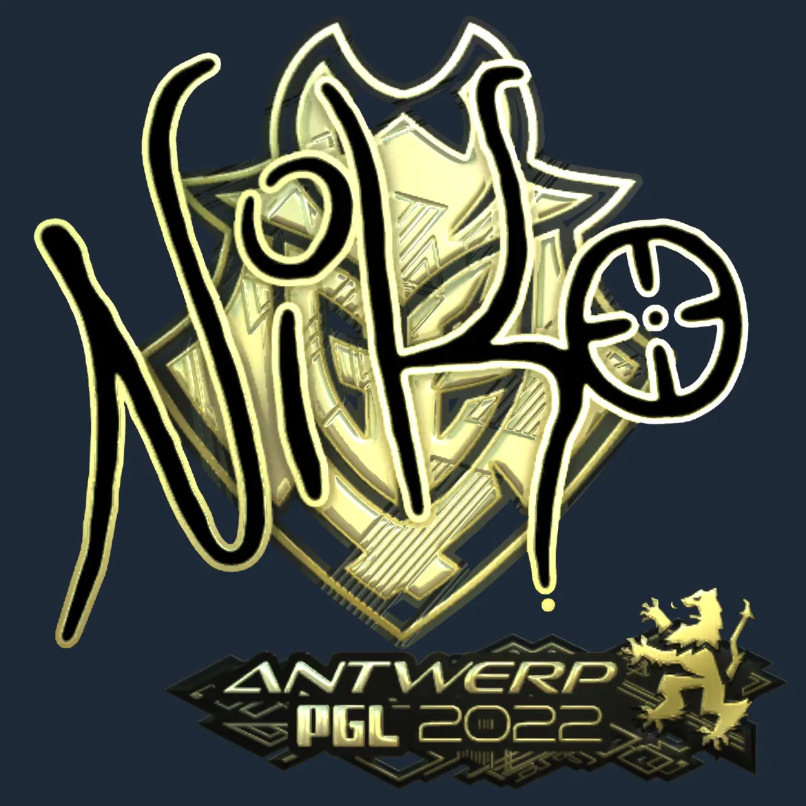 Sticker | NiKo (Gold) | Antwerp 2022