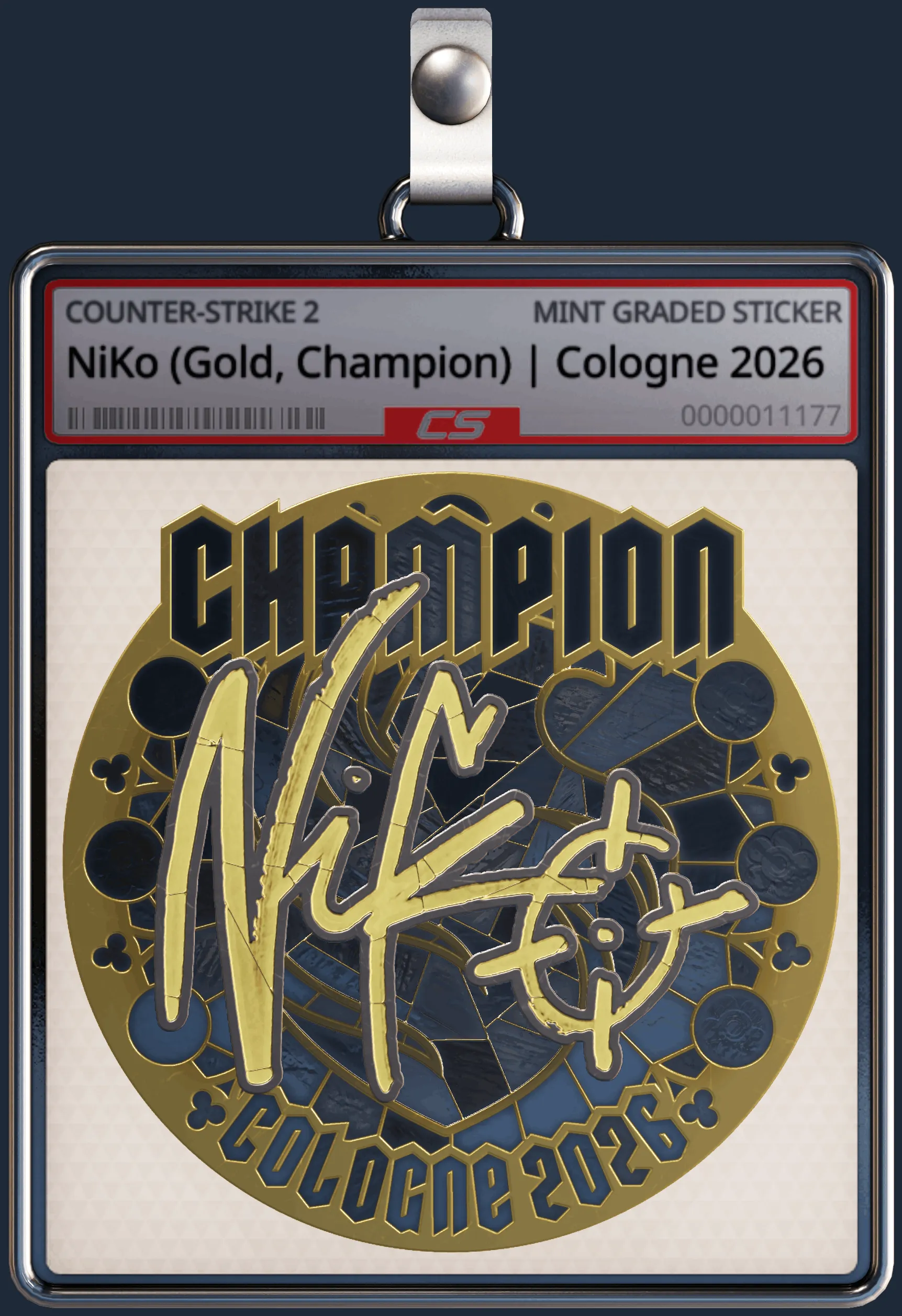Sticker | NiKo (Gold, Champion) | Cologne 2026 Sticker | NiKo (Gold, Champion) | Cologne 2026
