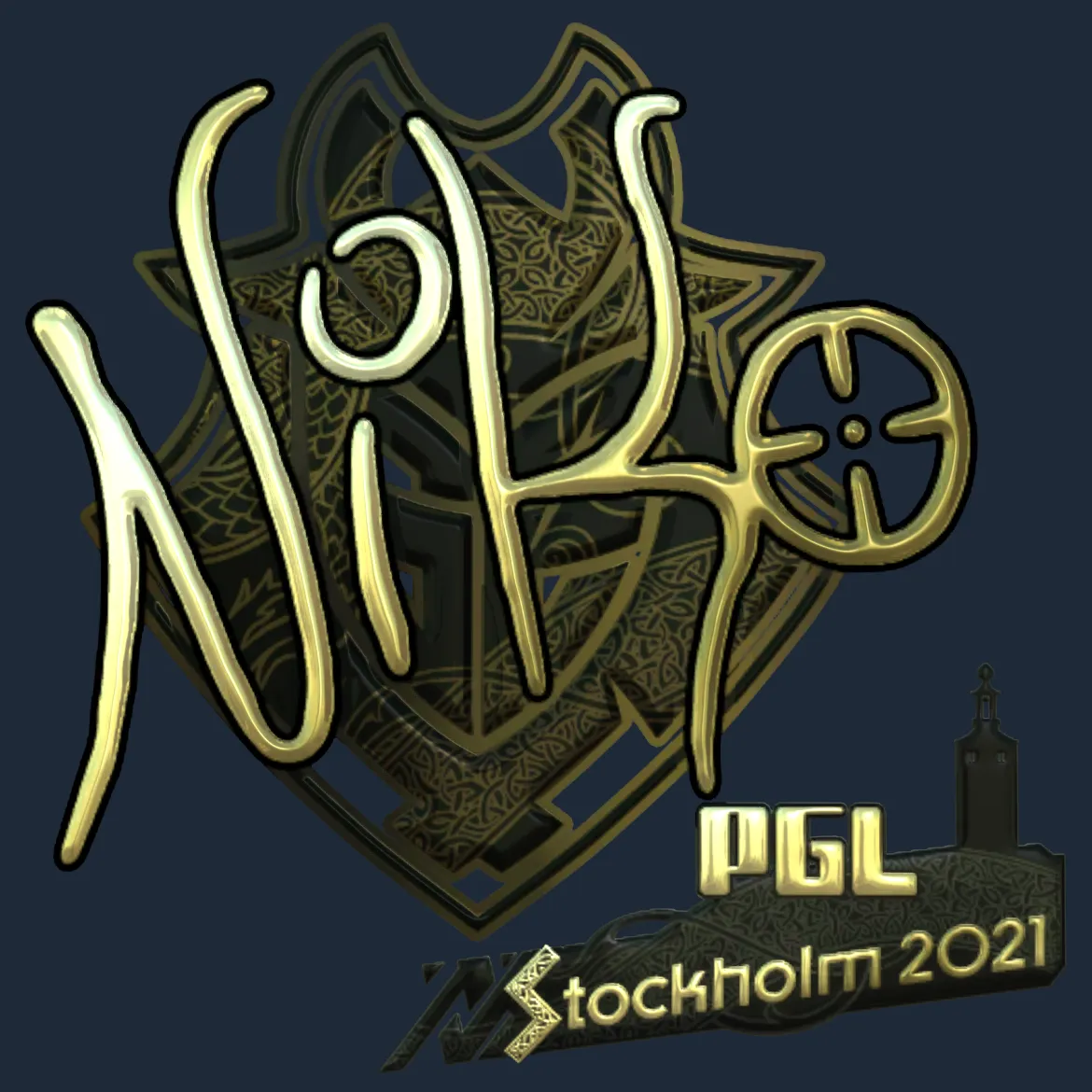 Sticker | NiKo (Gold) | Stockholm 2021