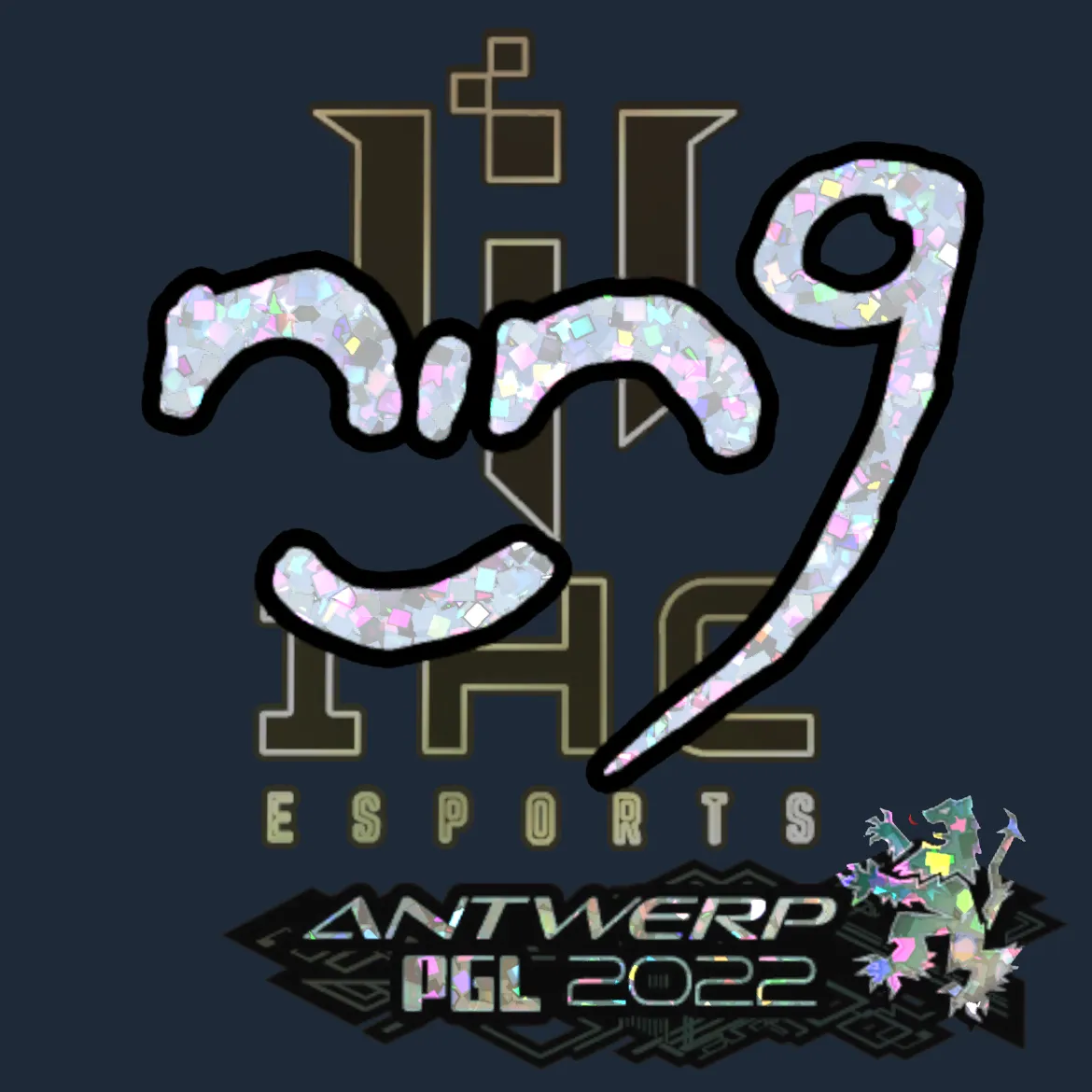 Sticker | nin9 (Glitter) | Antwerp 2022
