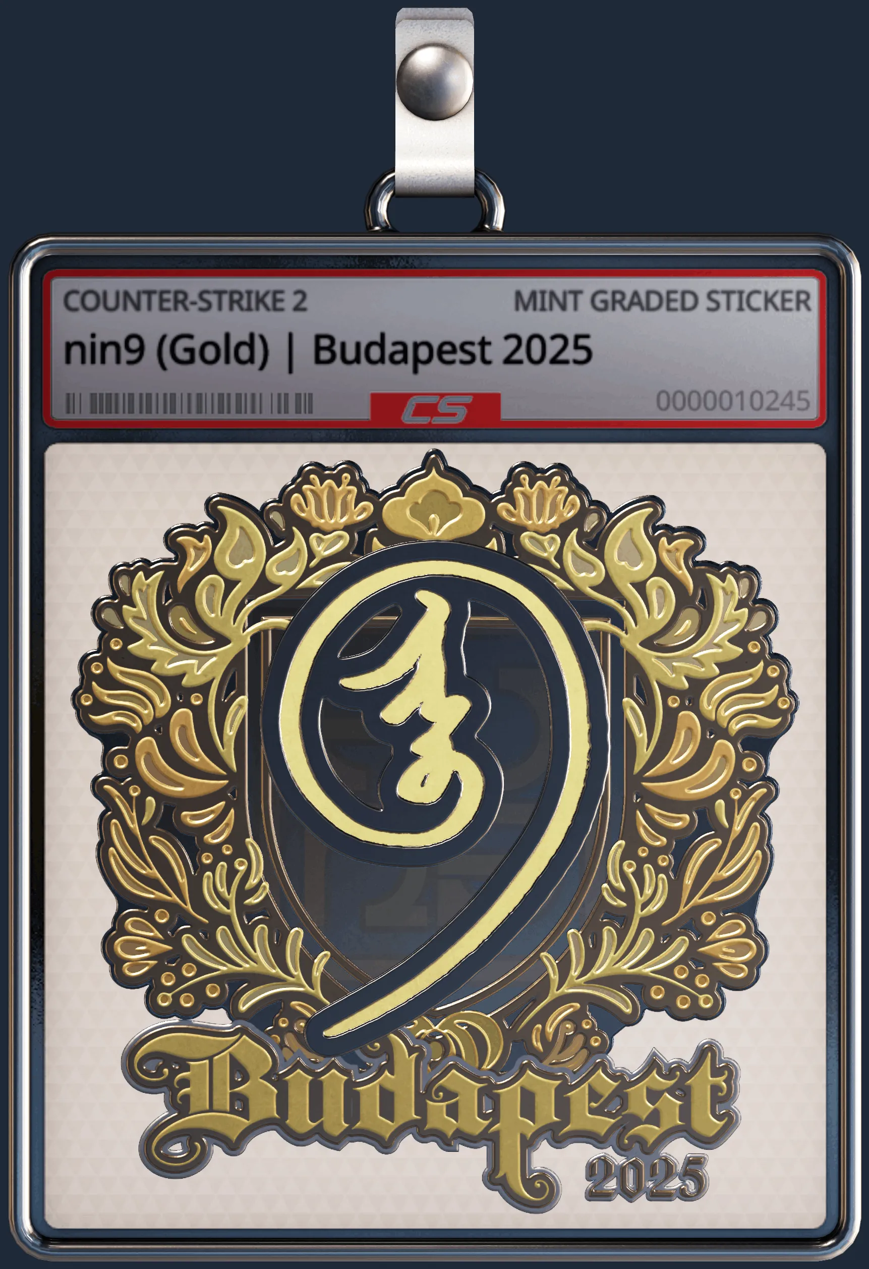 Sticker | nin9 (Gold) | Budapest 2025