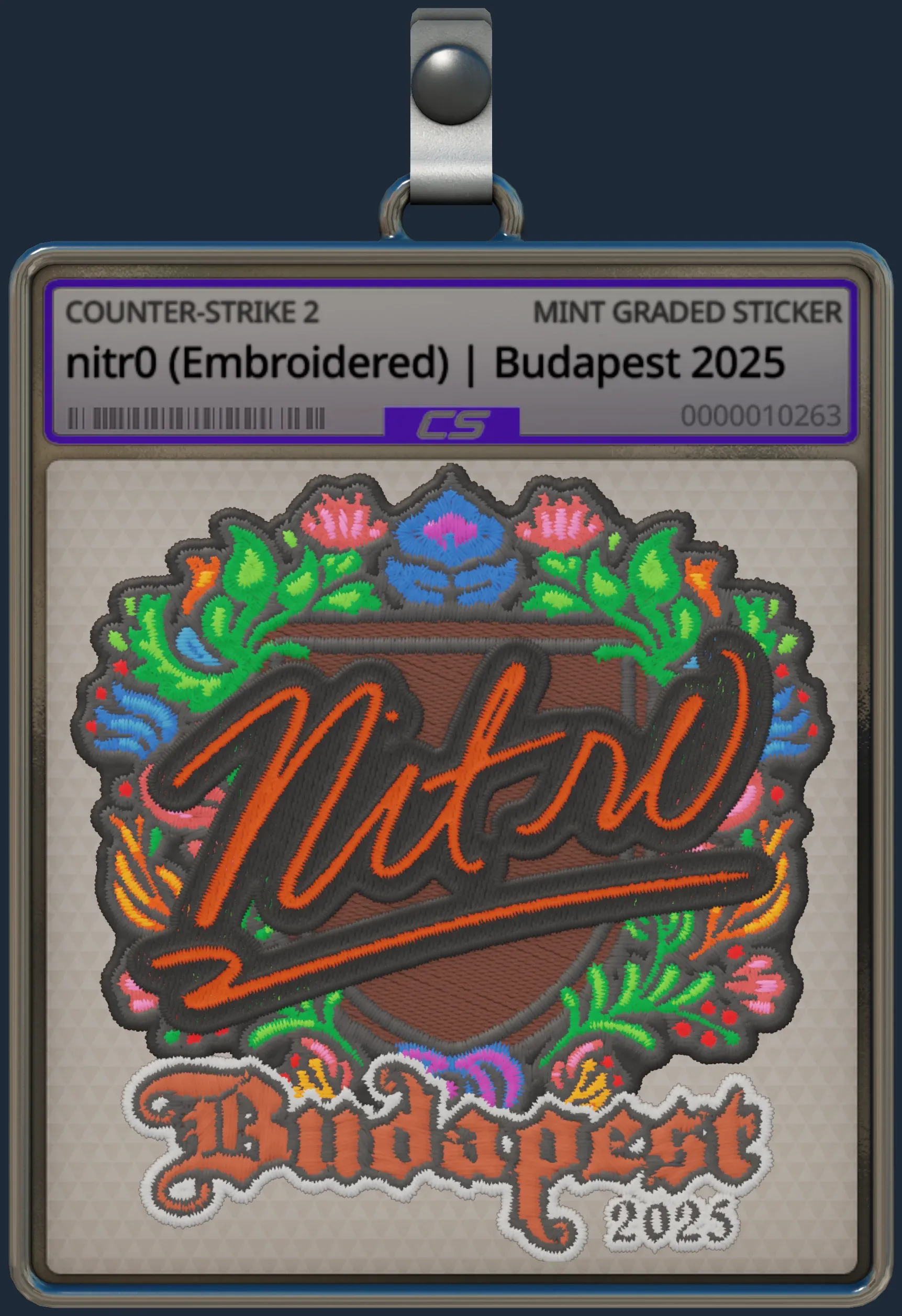 Sticker | nitr0 (Embroidered) | Budapest 2025