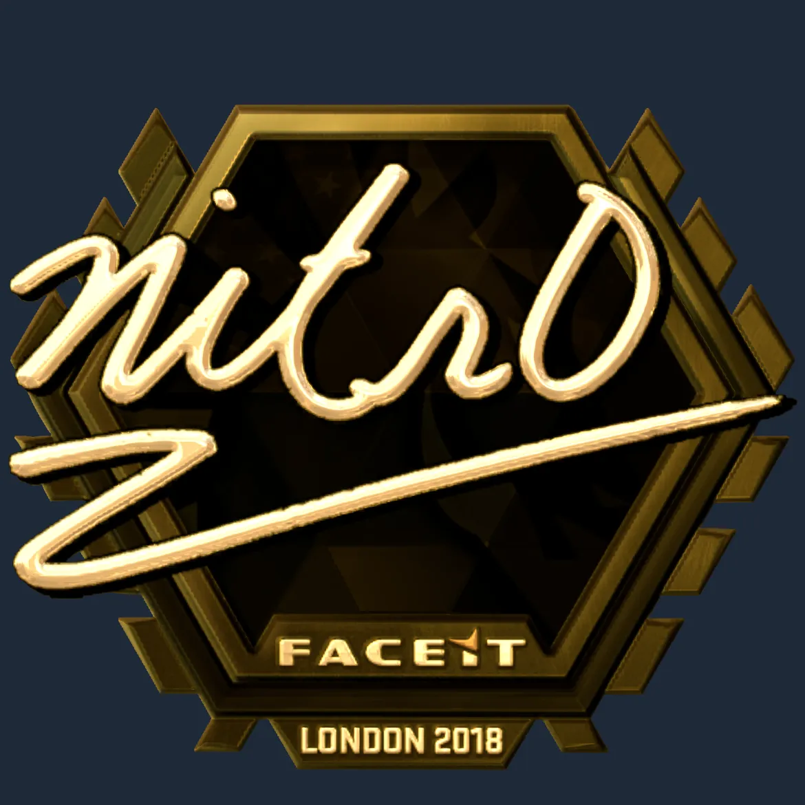 Sticker | nitr0 (Gold) | London 2018
