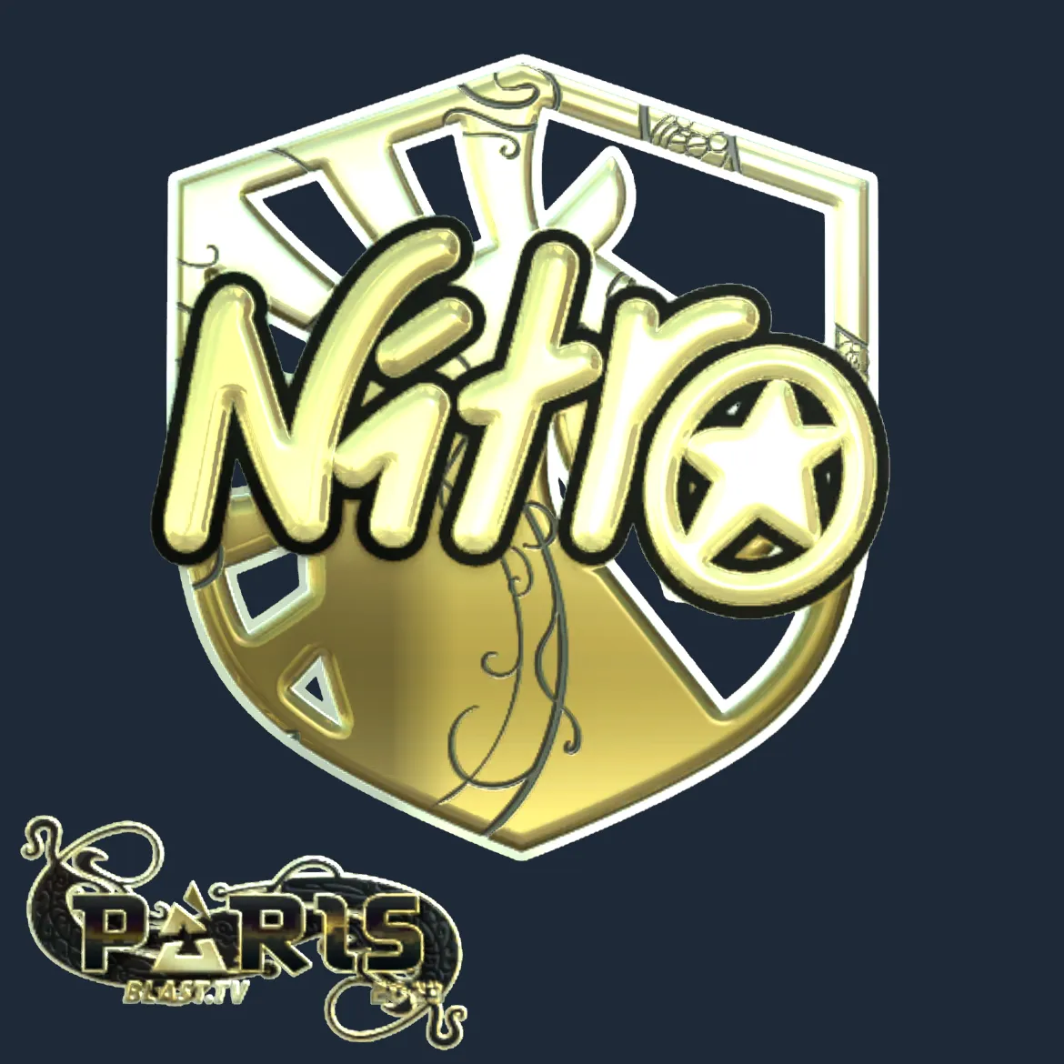 Sticker | nitr0 (Gold) | Paris 2023