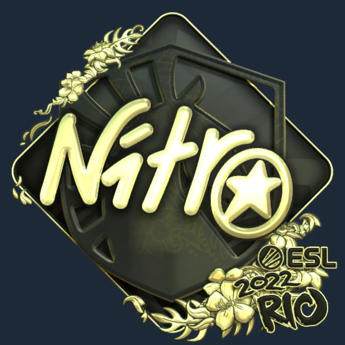 Sticker | nitr0 (Gold) | Rio 2022