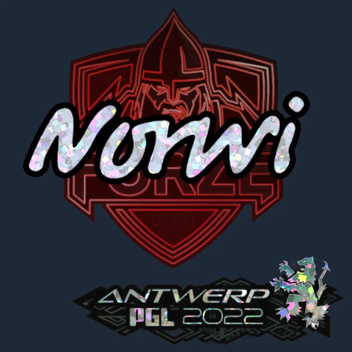 Sticker | Norwi (Glitter) | Antwerp 2022