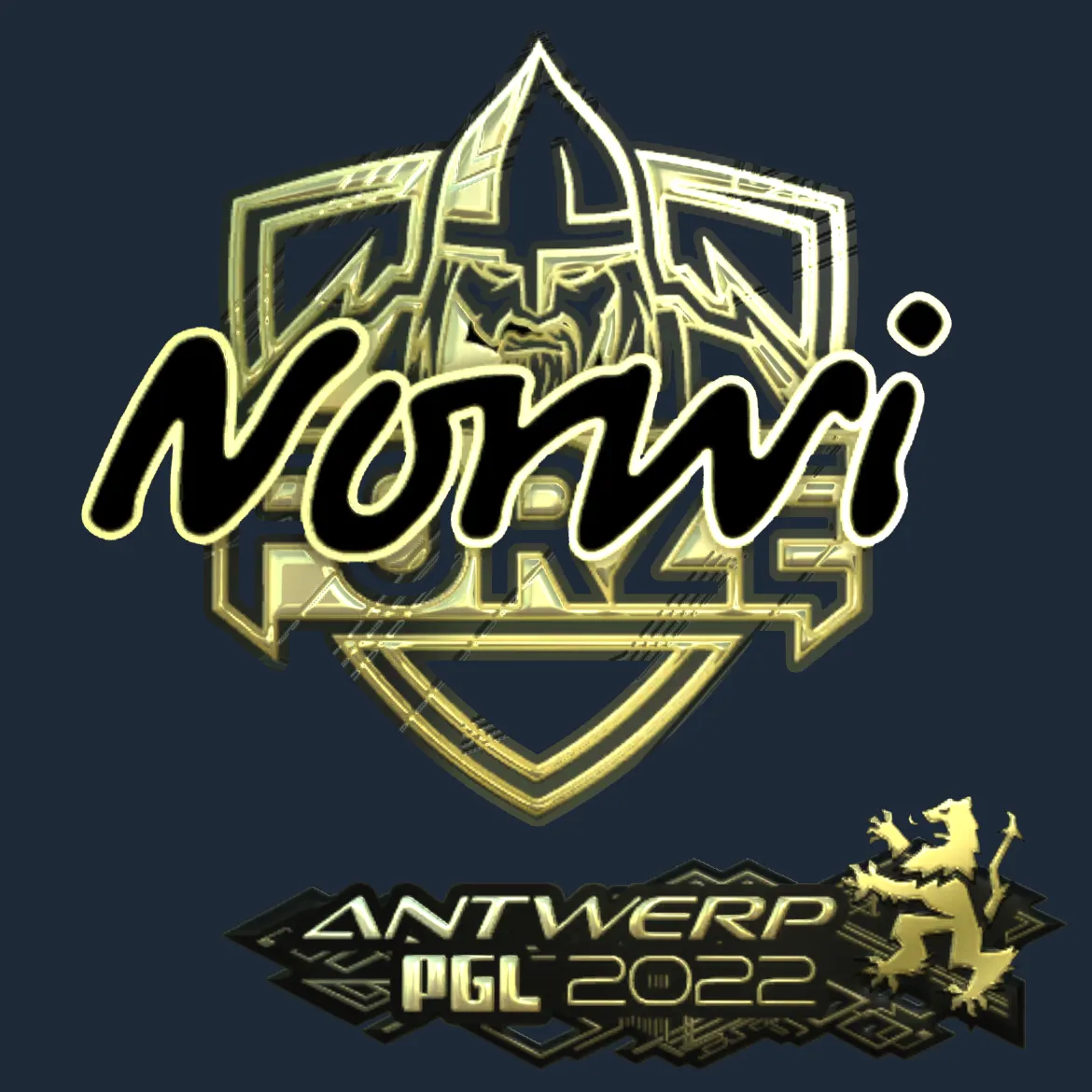 Sticker | Norwi (Gold) | Antwerp 2022
