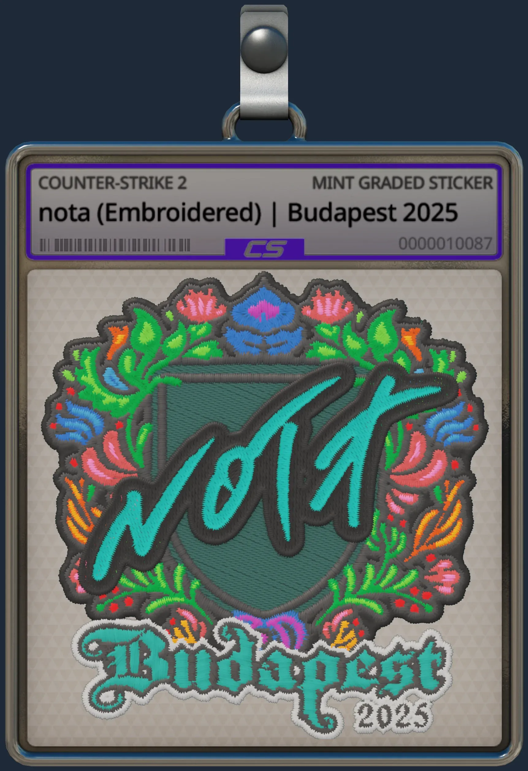 Sticker | nota (Embroidered) | Budapest 2025