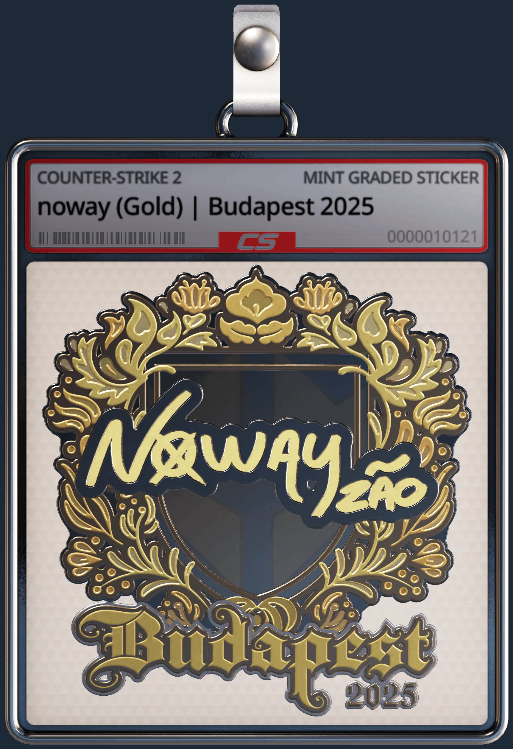 Sticker | noway (Gold) | Budapest 2025