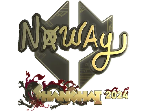 Sticker | noway (Gold) | Shanghai 2024