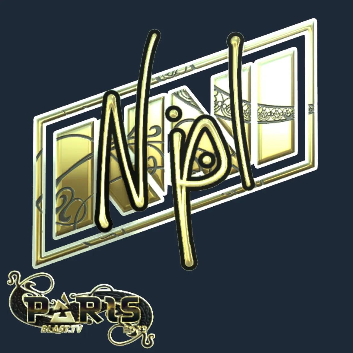 Sticker | npl (Gold) | Paris 2023