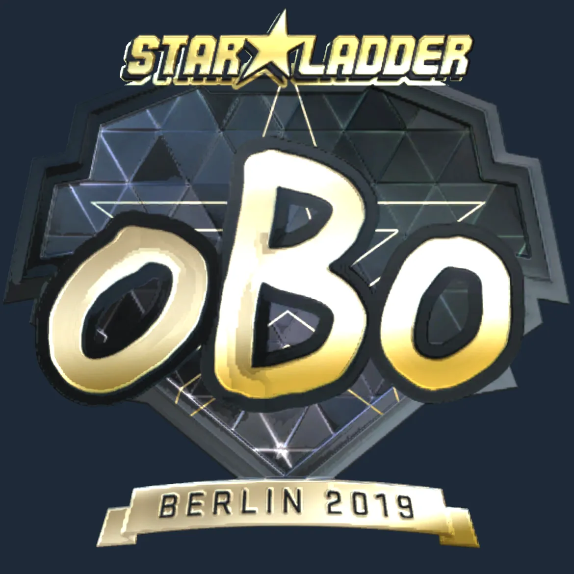 Sticker | oBo (Gold) | Berlin 2019