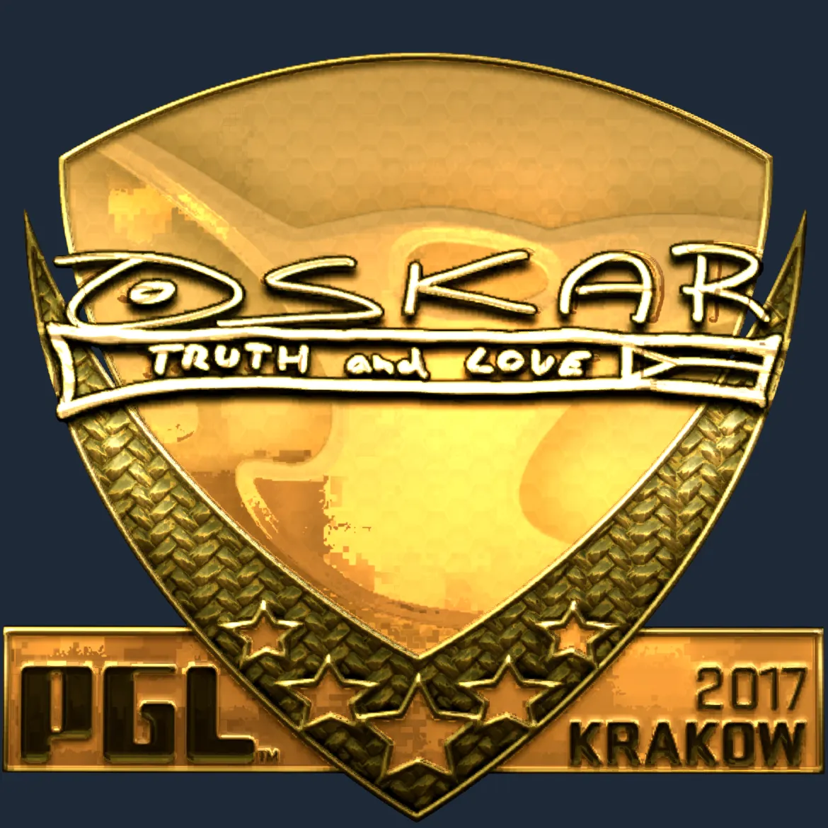 Sticker | oskar (Gold) | Krakow 2017