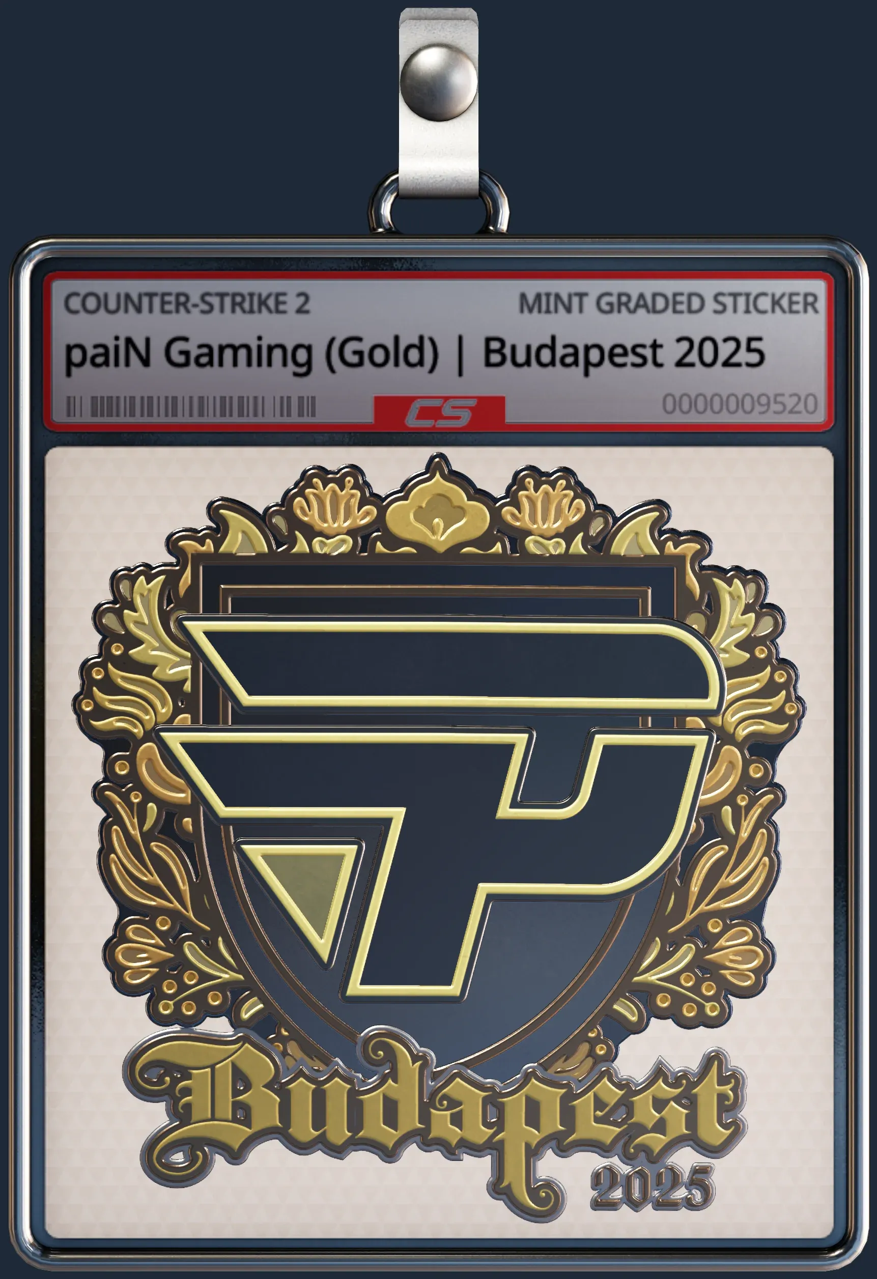 Sticker | paiN Gaming (Gold) | Budapest 2025
