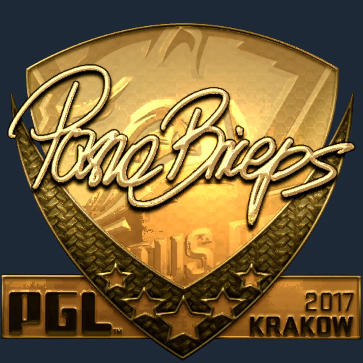 Sticker | pashaBiceps (Gold) | Krakow 2017
