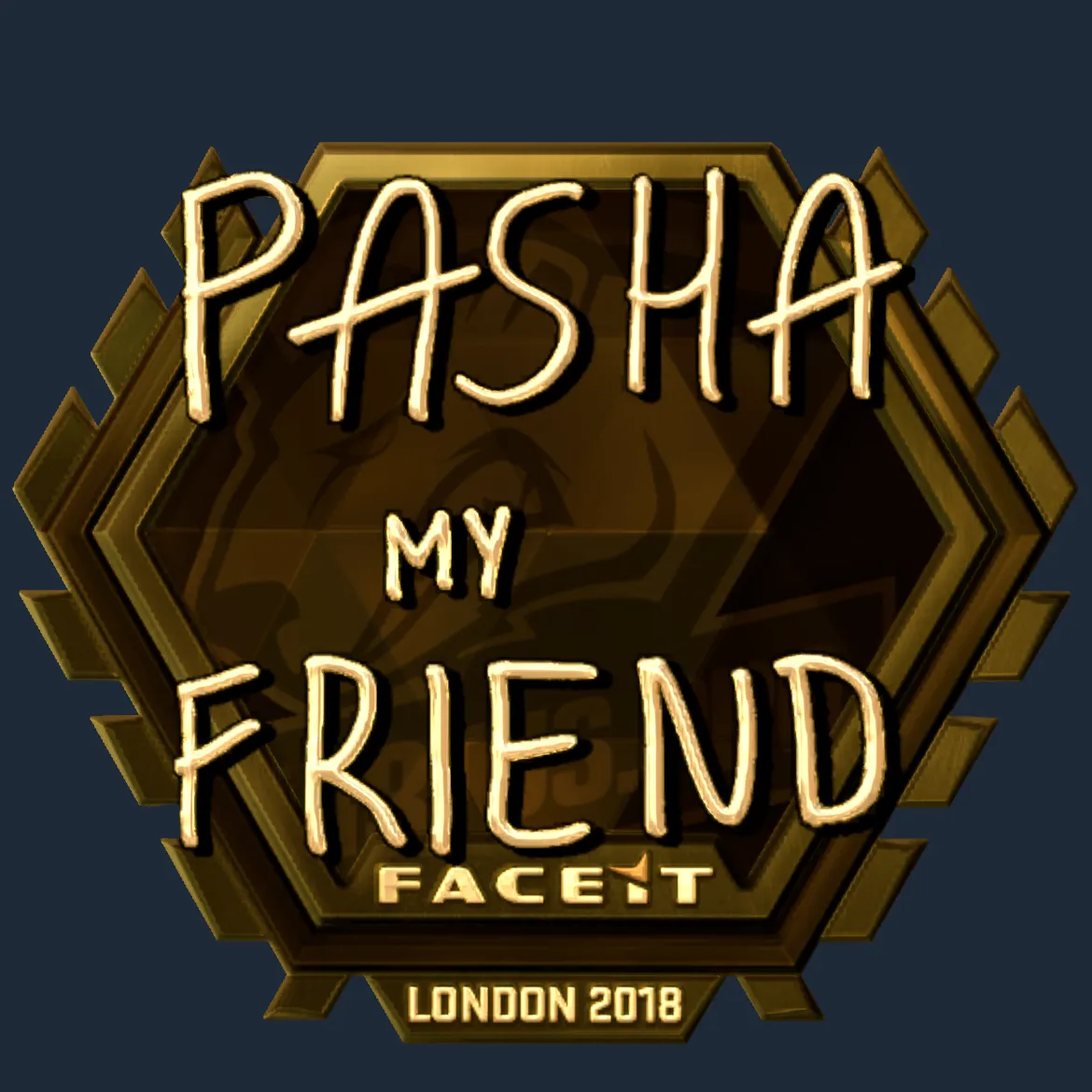 Sticker | pashaBiceps (Gold) | London 2018