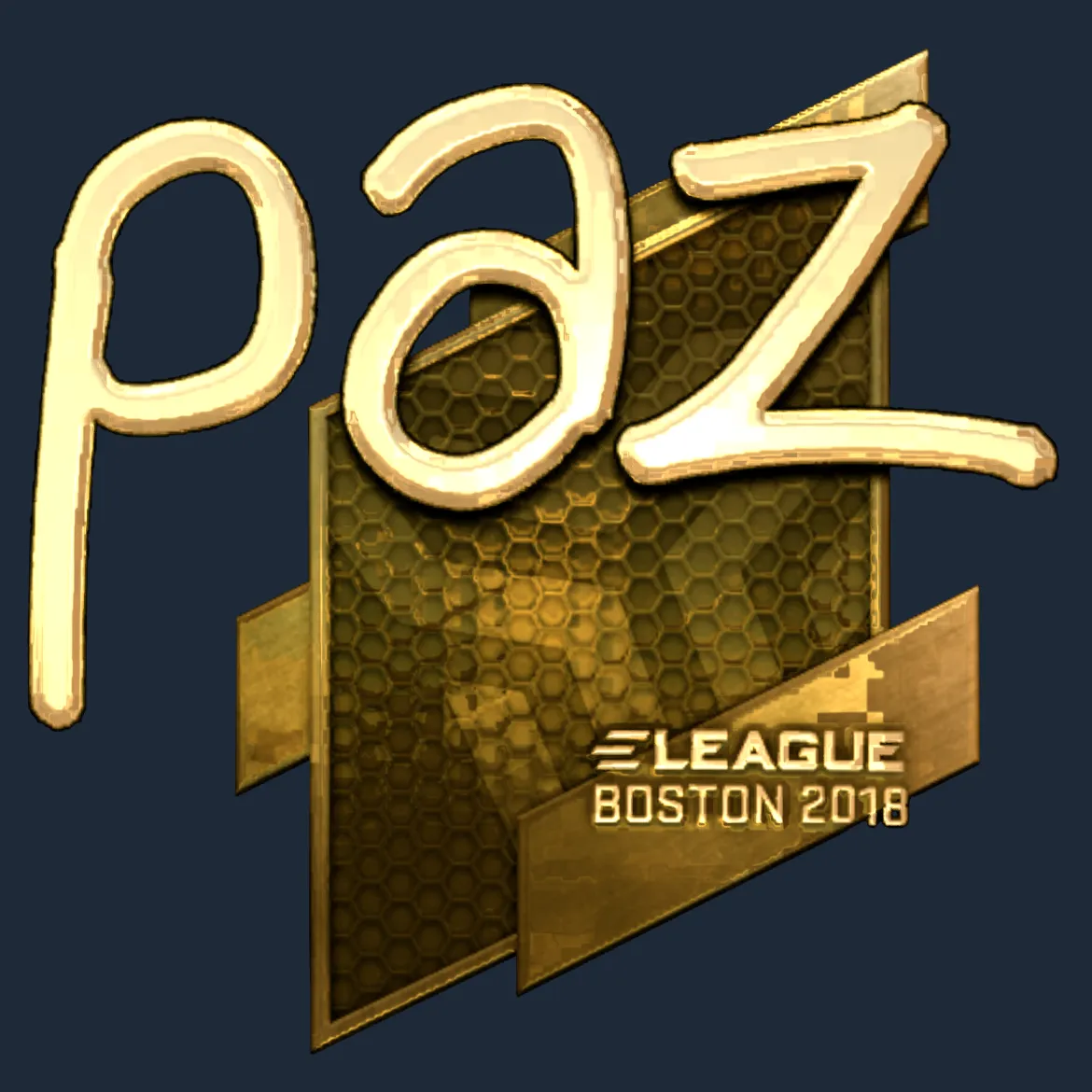 Sticker | paz (Gold) | Boston 2018
