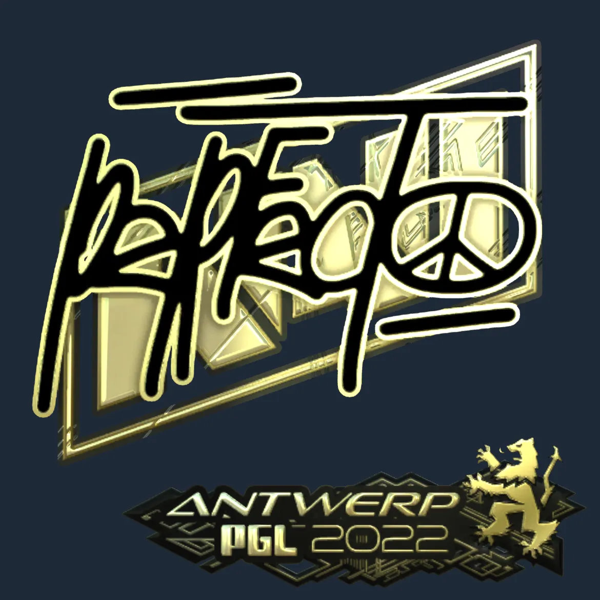 Sticker | Perfecto (Gold) | Antwerp 2022