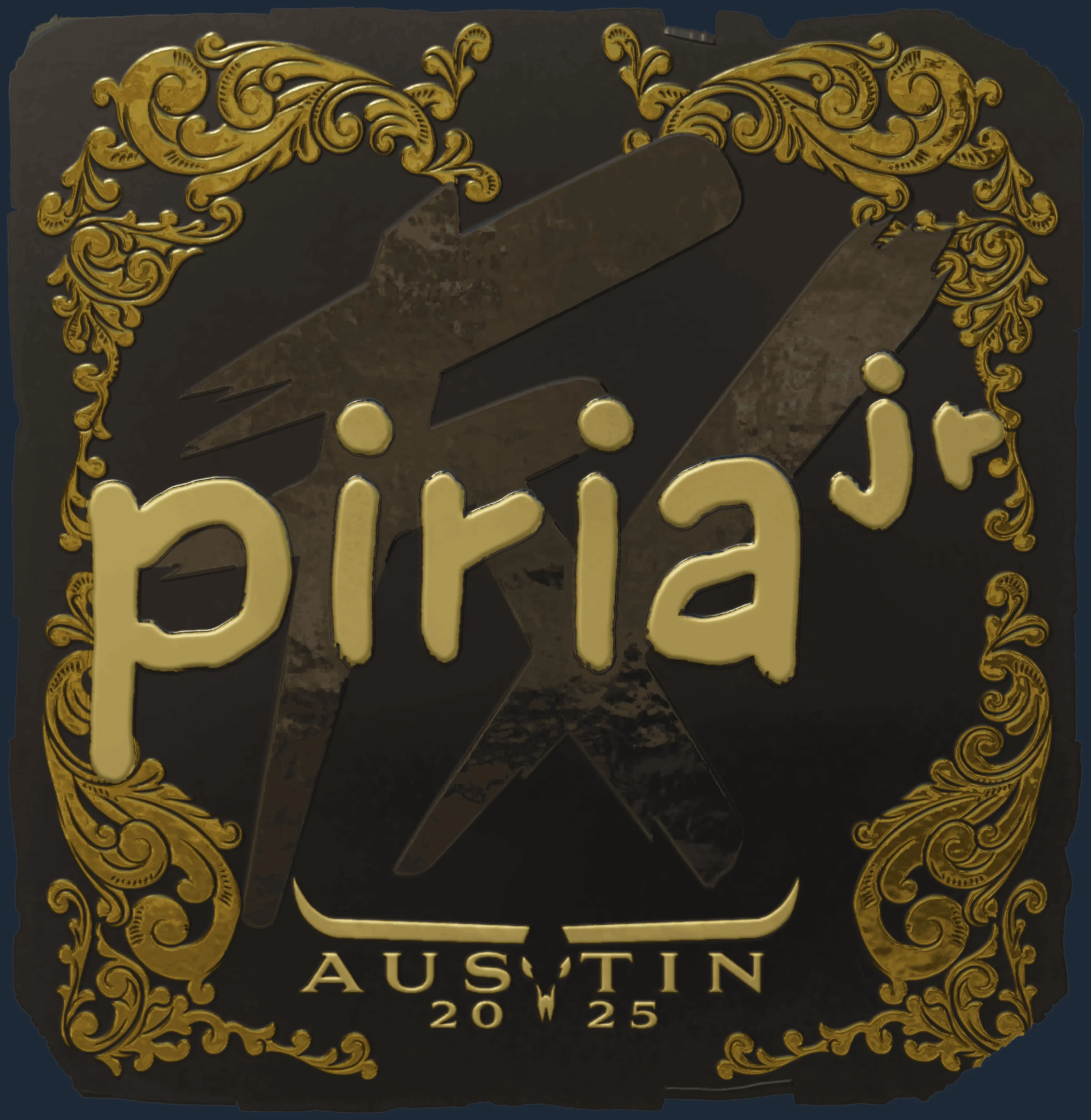 Sticker | piriajr (Gold) | Austin 2025