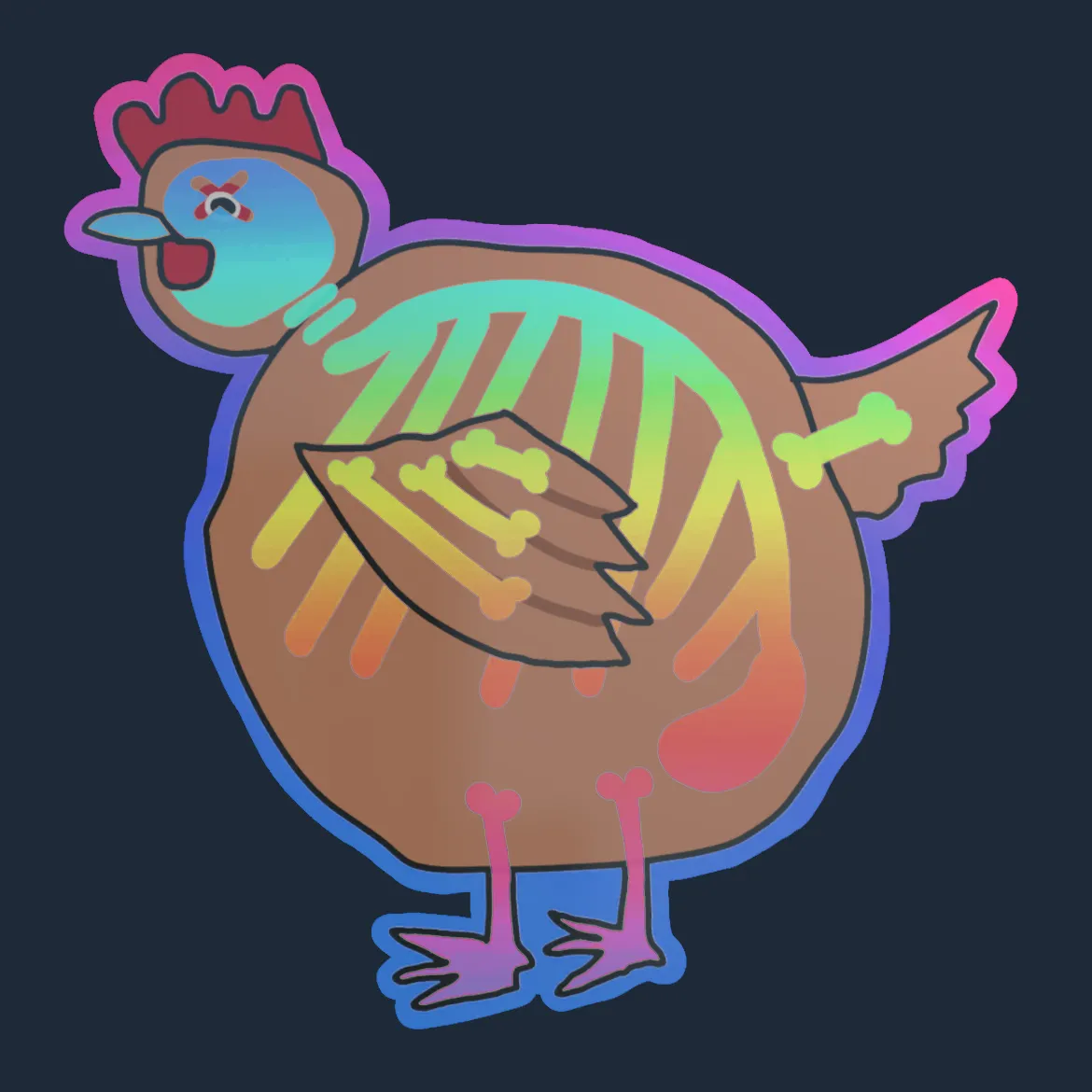 Sticker | Poorly Drawn Chicken (Holo)