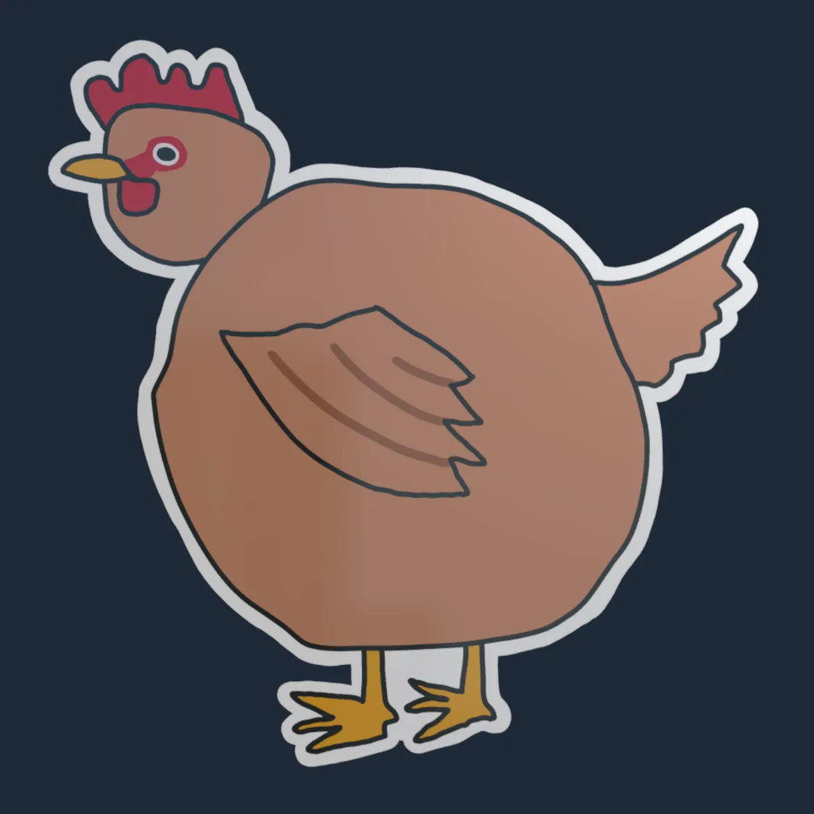 Sticker | Poorly Drawn Chicken