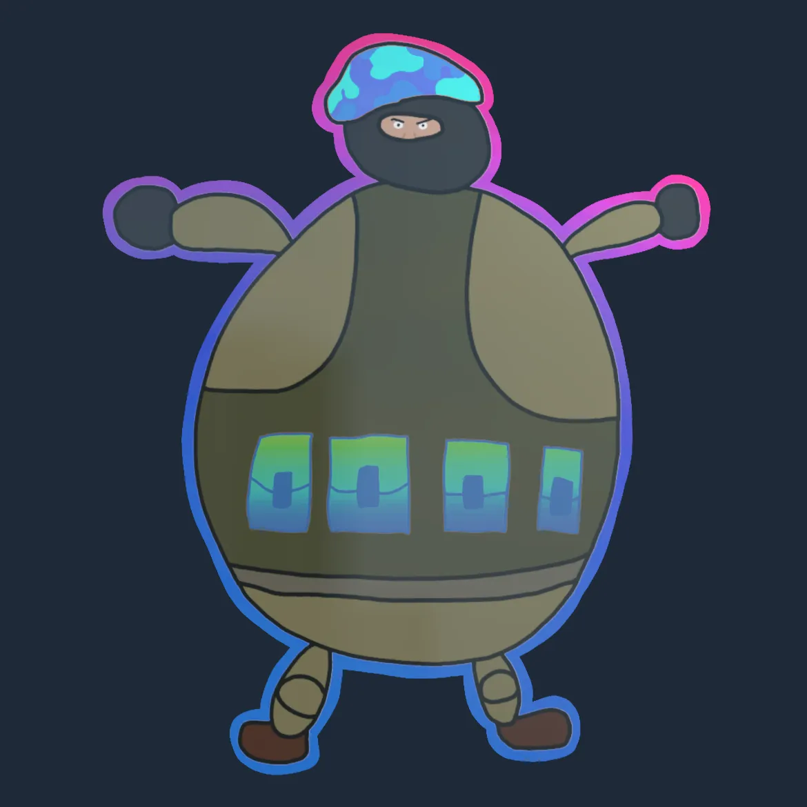 Sticker | Poorly Drawn IDF (Holo)