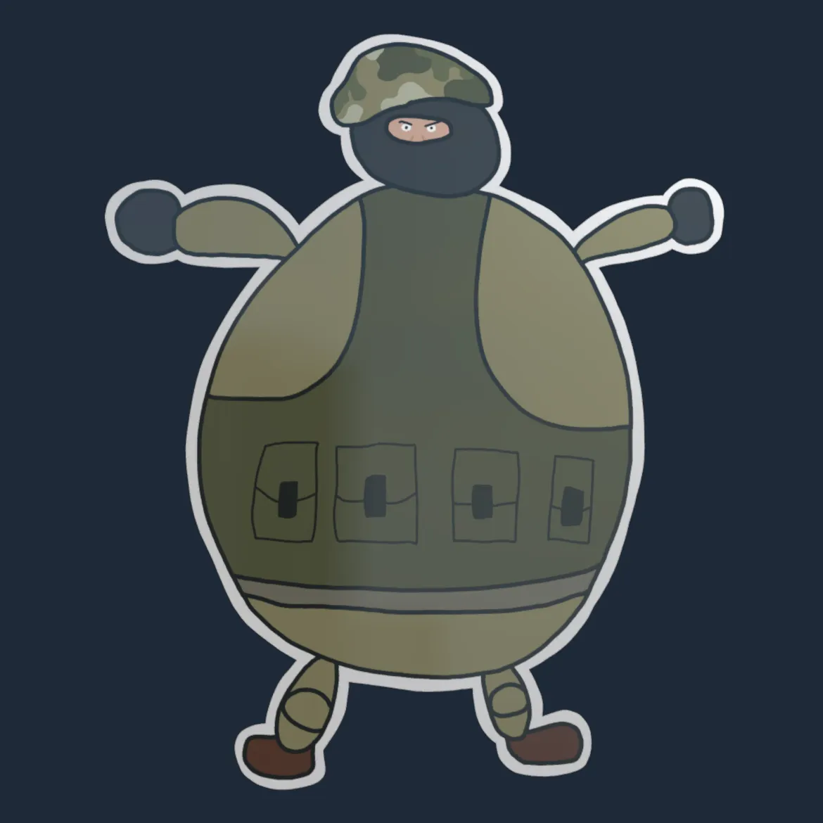 Sticker | Poorly Drawn IDF