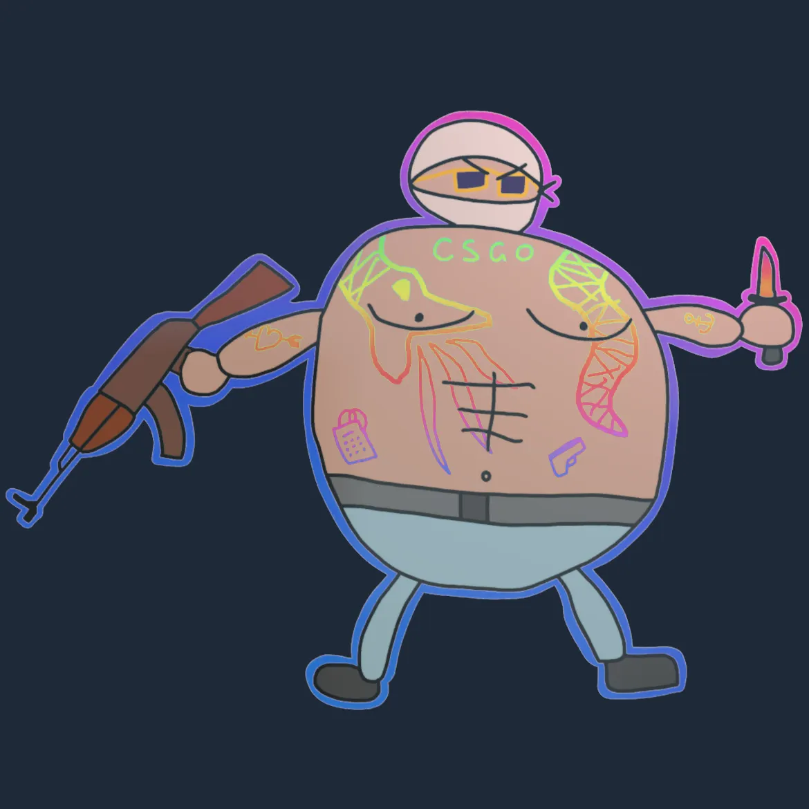 Sticker | Poorly Drawn Terrorist (Holo)