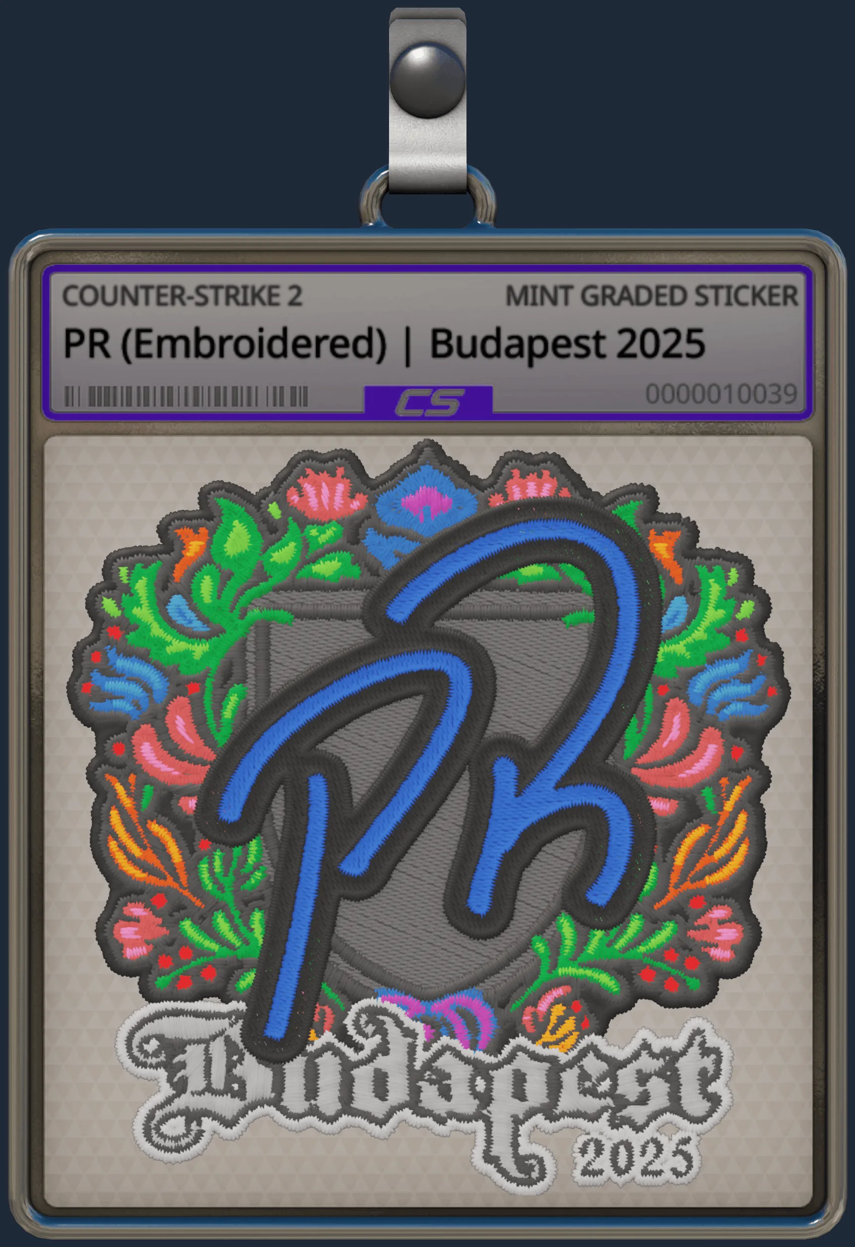 Sticker | PR (Embroidered) | Budapest 2025