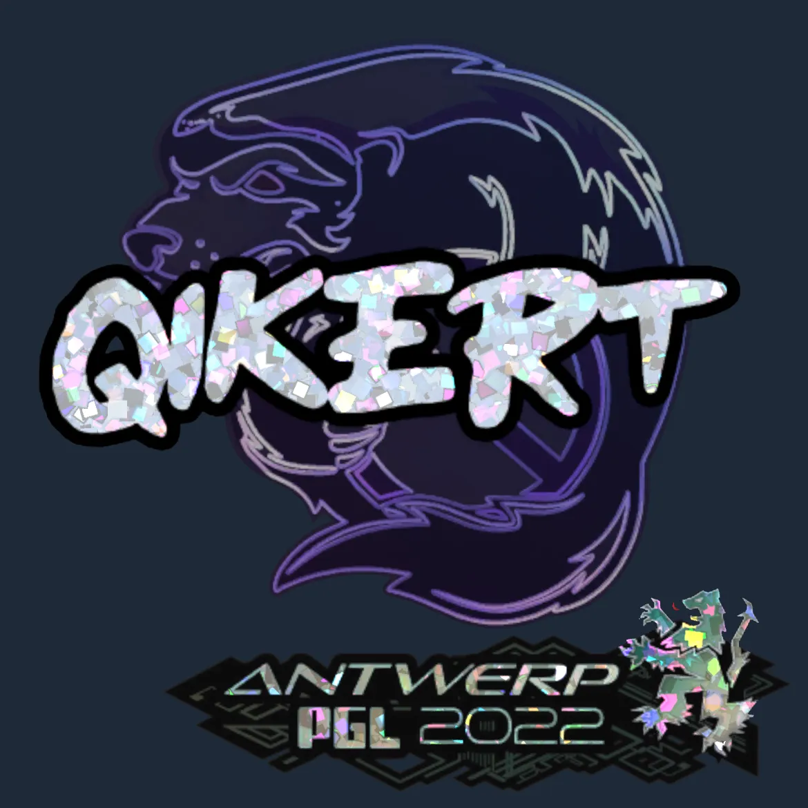 Sticker | qikert (Glitter) | Antwerp 2022
