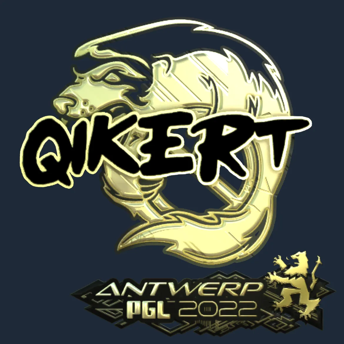 Sticker | qikert (Gold) | Antwerp 2022