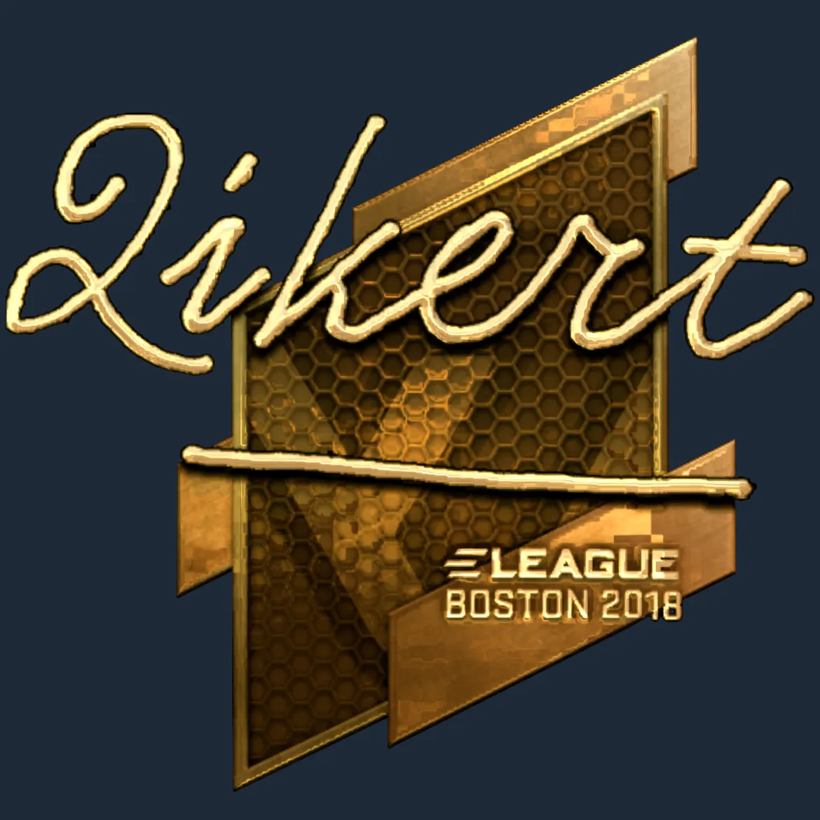 Sticker | qikert (Gold) | Boston 2018