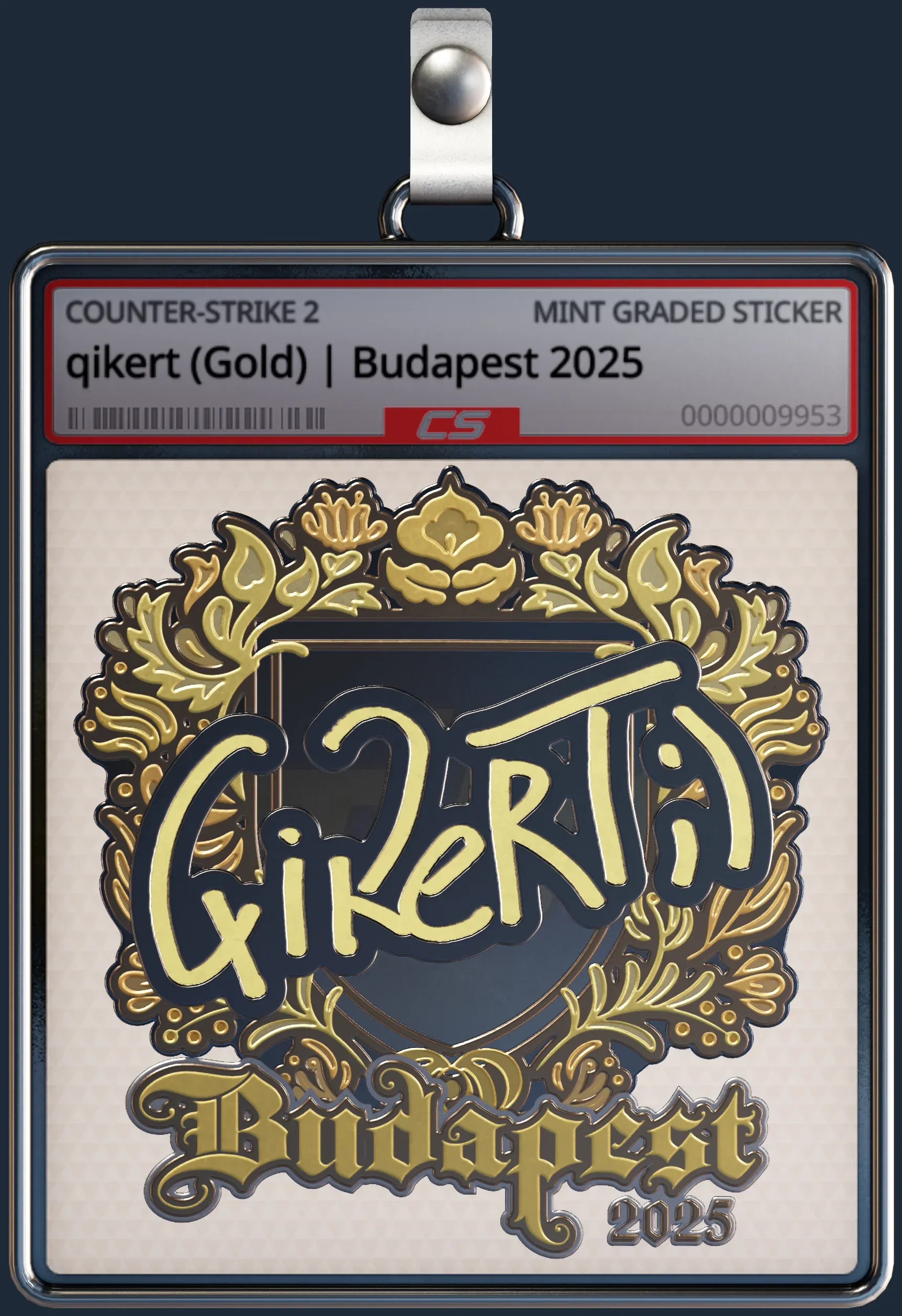 Sticker | qikert (Gold) | Budapest 2025