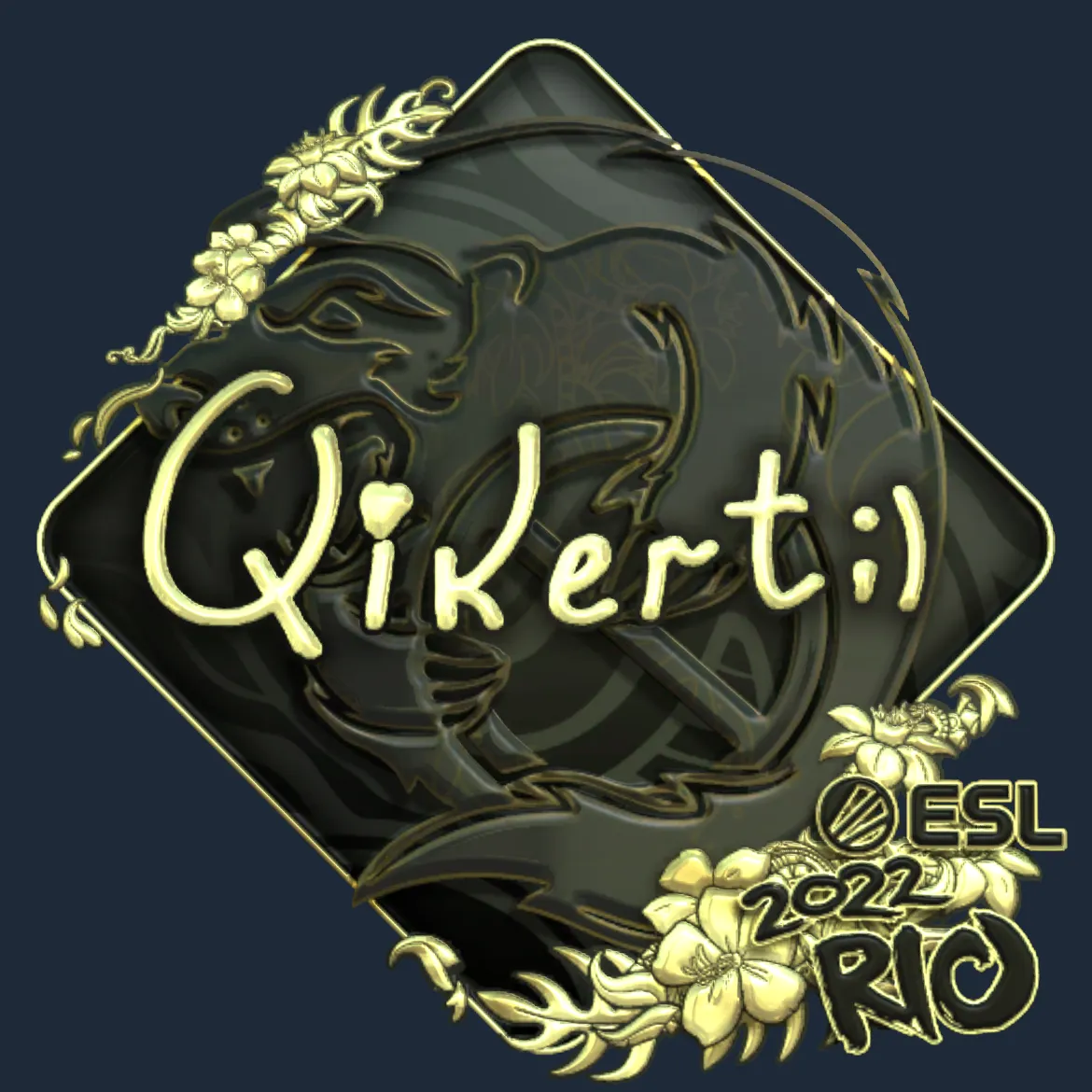Sticker | qikert (Gold) | Rio 2022