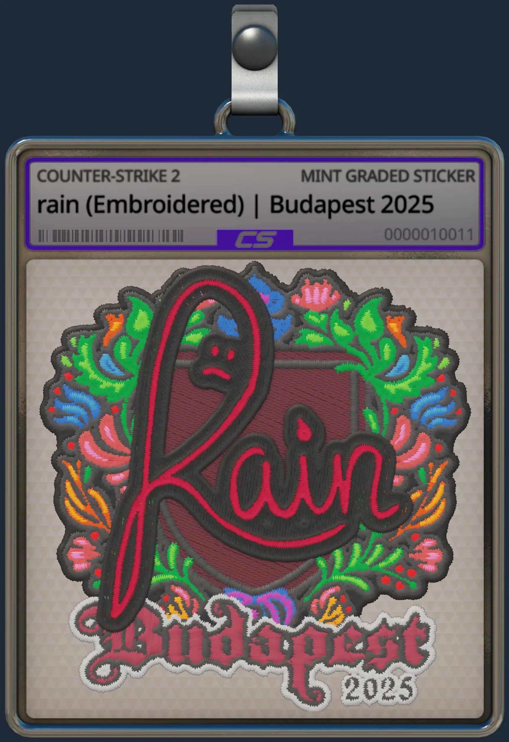 Sticker | rain (Embroidered) | Budapest 2025
