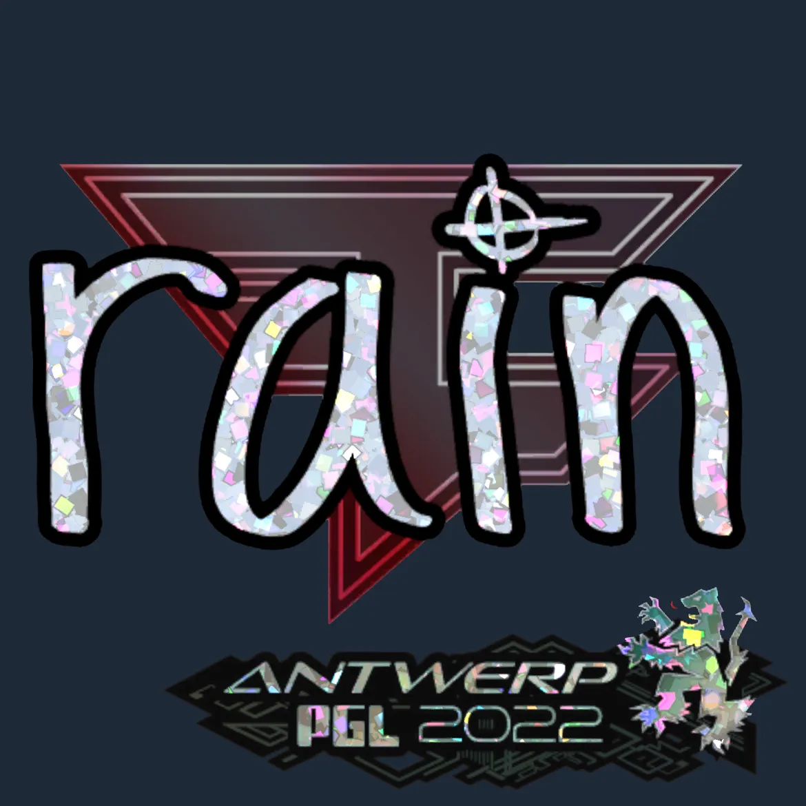 Sticker | rain (Glitter) | Antwerp 2022
