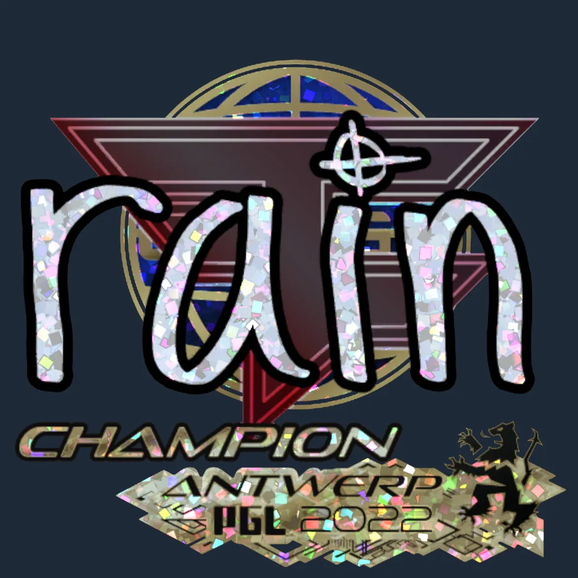 Sticker | rain (Glitter, Champion) | Antwerp 2022