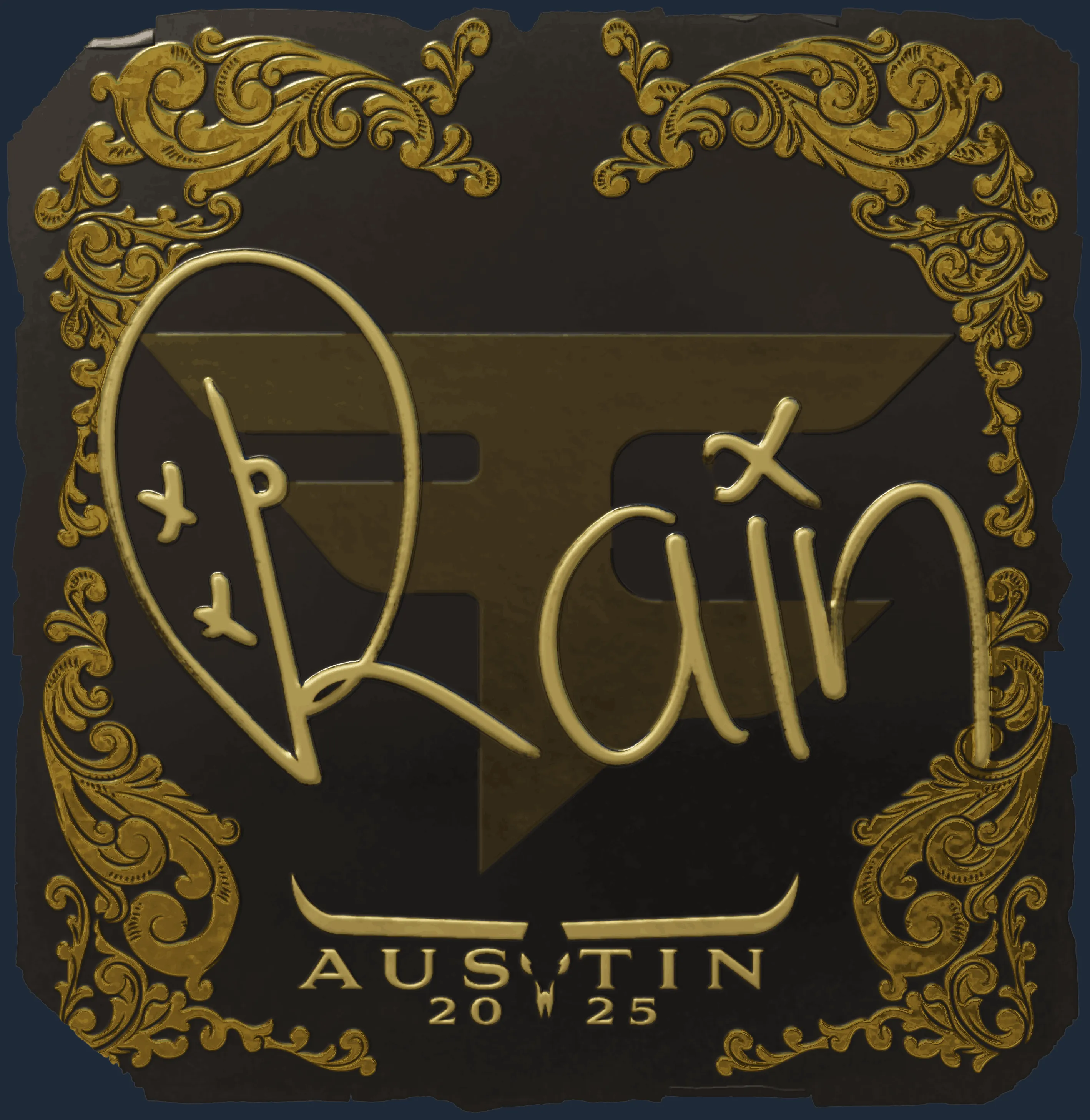 Sticker | rain (Gold) | Austin 2025