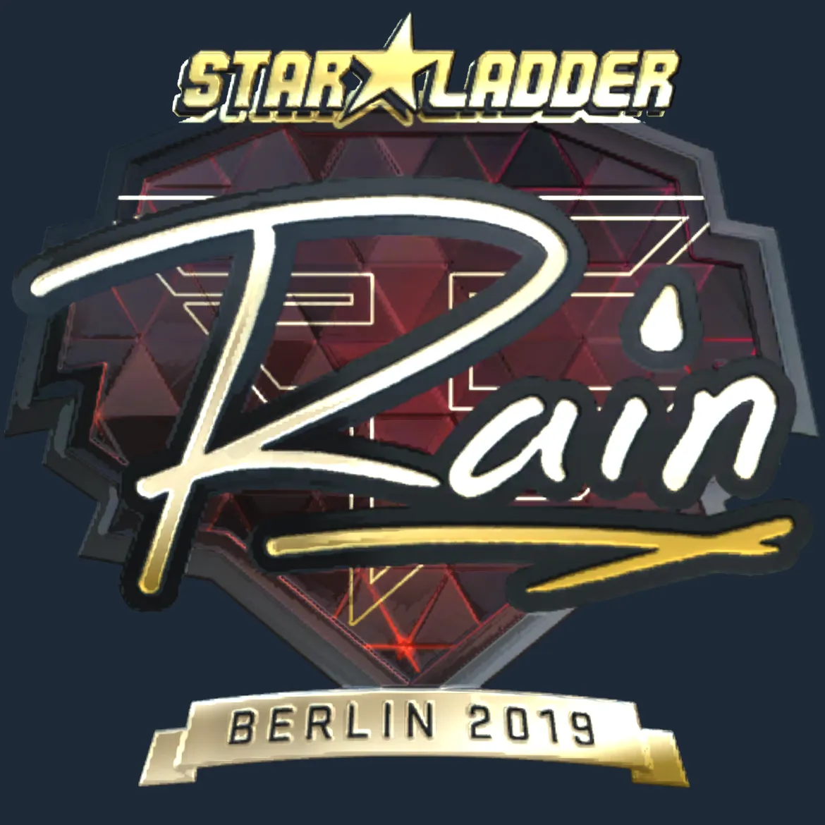 Sticker | rain (Gold) | Berlin 2019