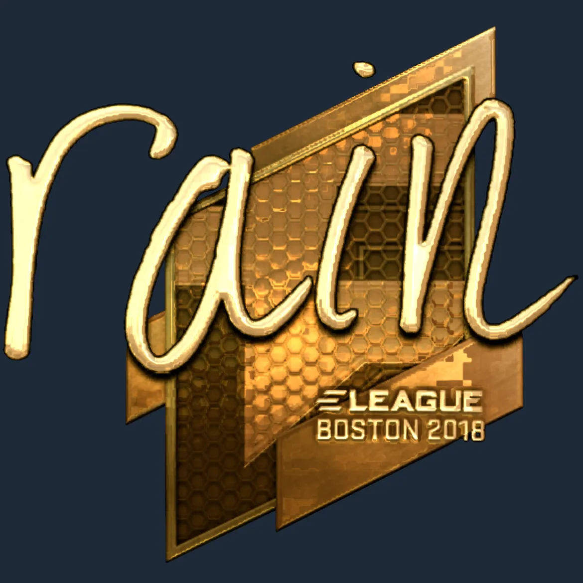 Sticker | rain (Gold) | Boston 2018