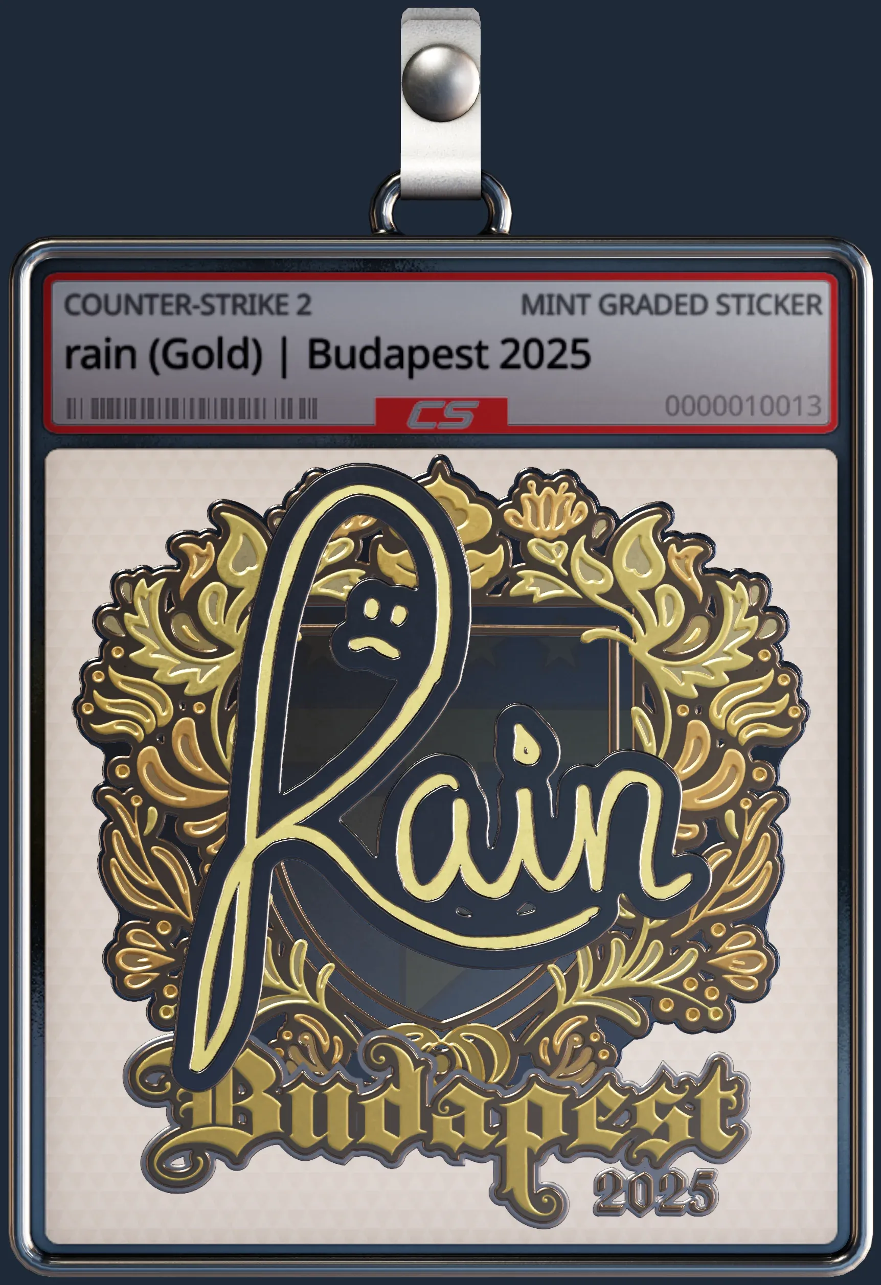 Sticker | rain (Gold) | Budapest 2025
