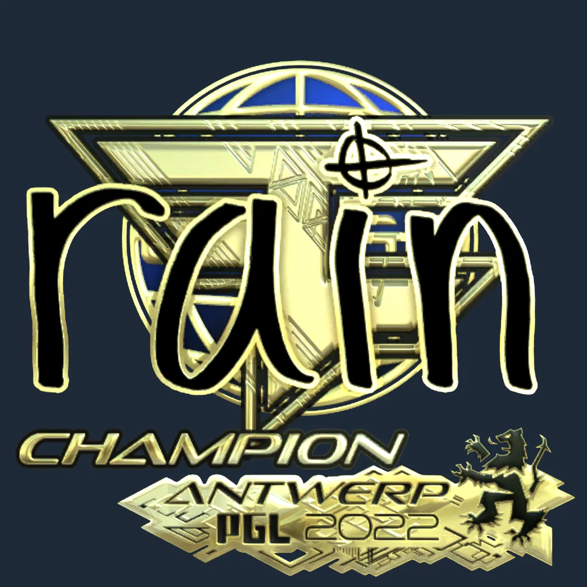 Sticker | rain (Gold, Champion) | Antwerp 2022