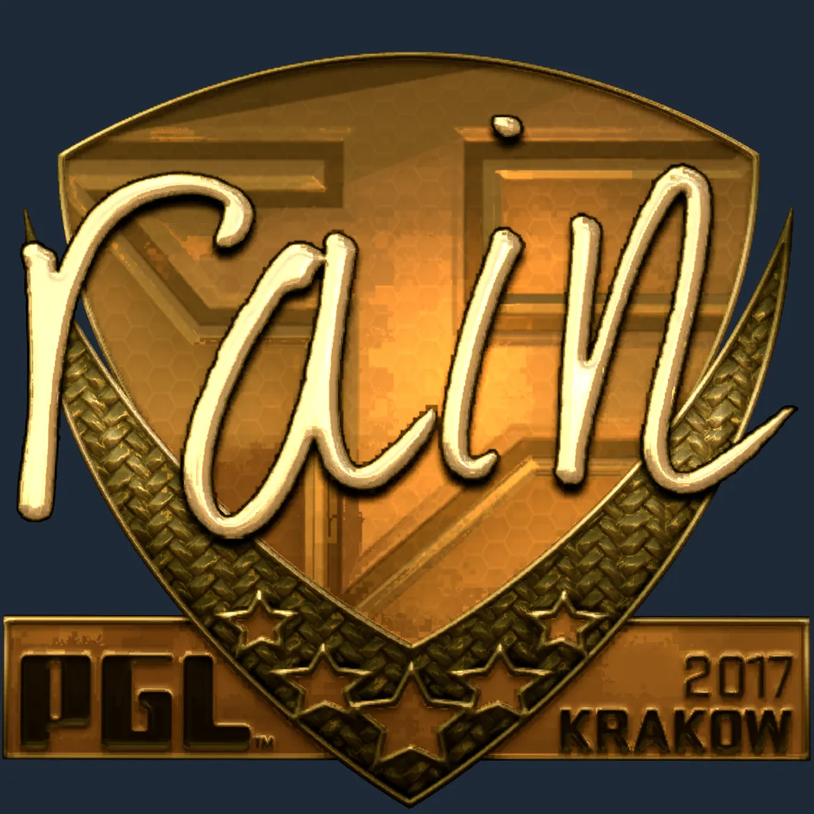 Sticker | rain (Gold) | Krakow 2017