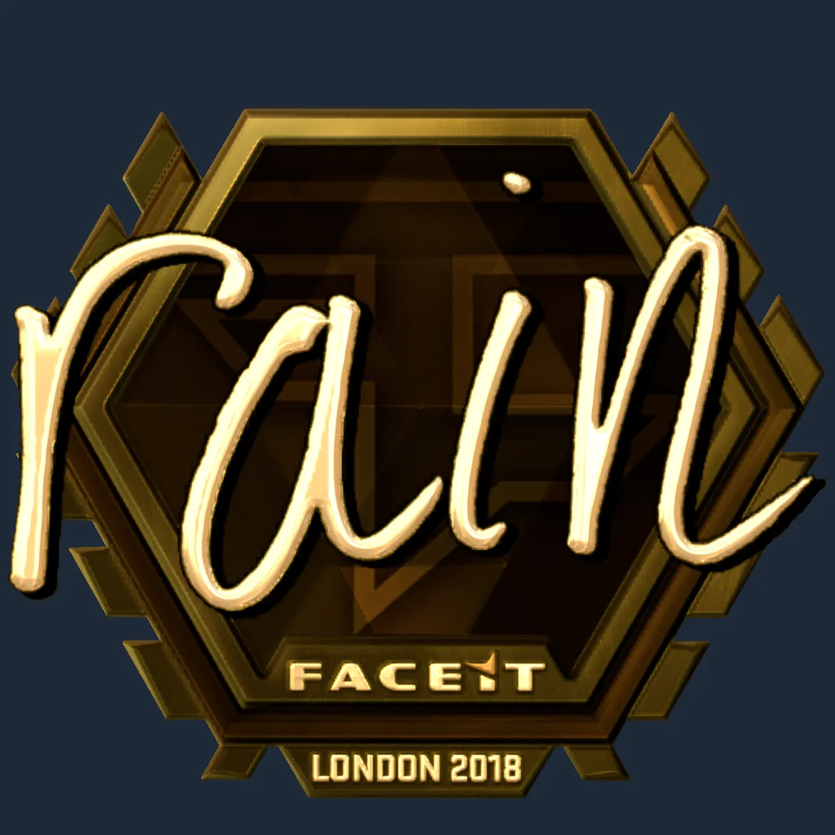 Sticker | rain (Gold) | London 2018