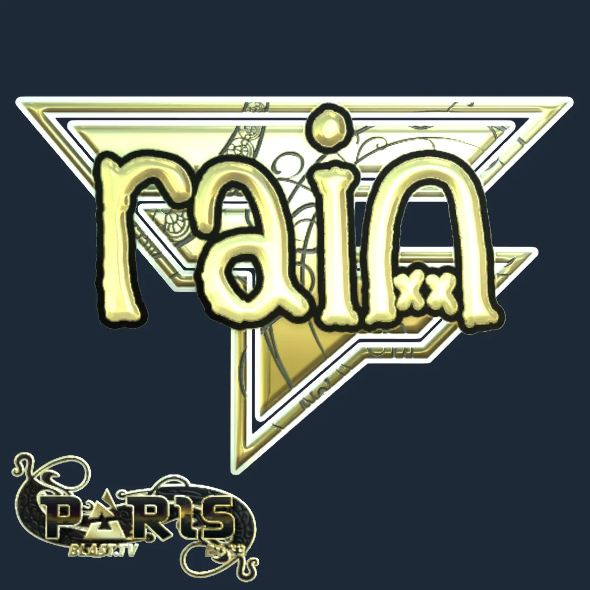 Sticker | rain (Gold) | Paris 2023