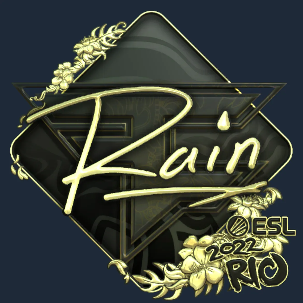 Sticker | rain (Gold) | Rio 2022