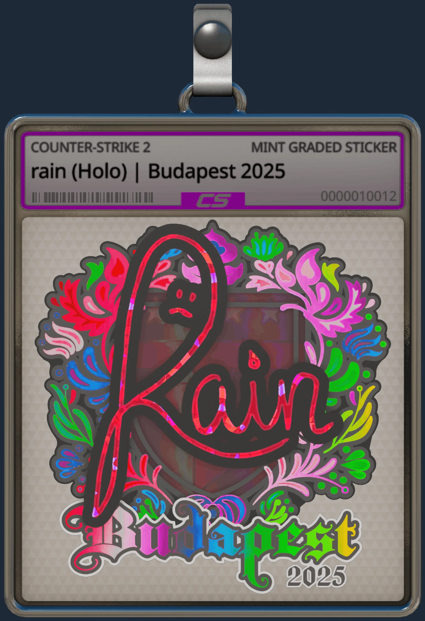 Sticker | rain (Holo) | Budapest 2025