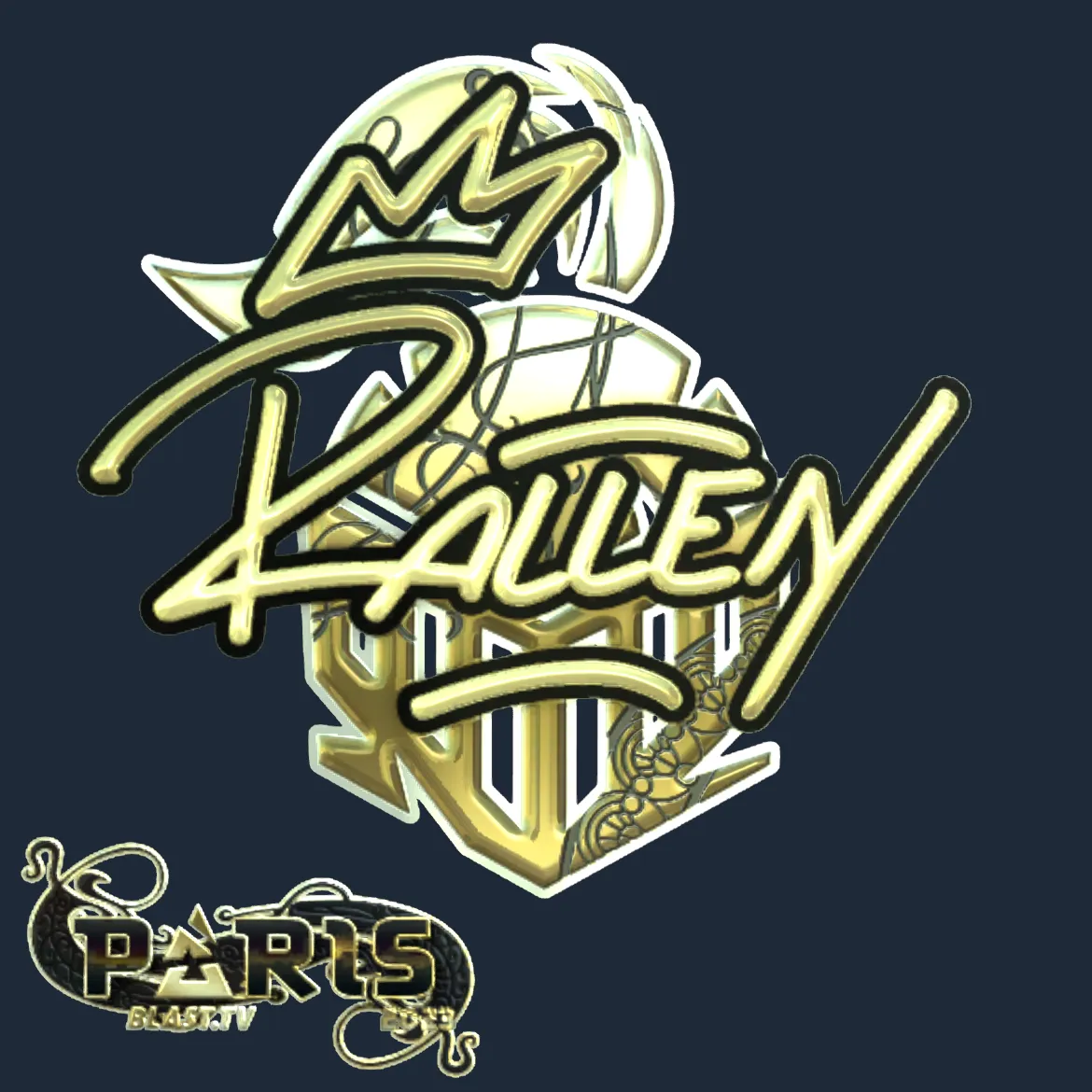 Sticker | rallen (Gold) | Paris 2023